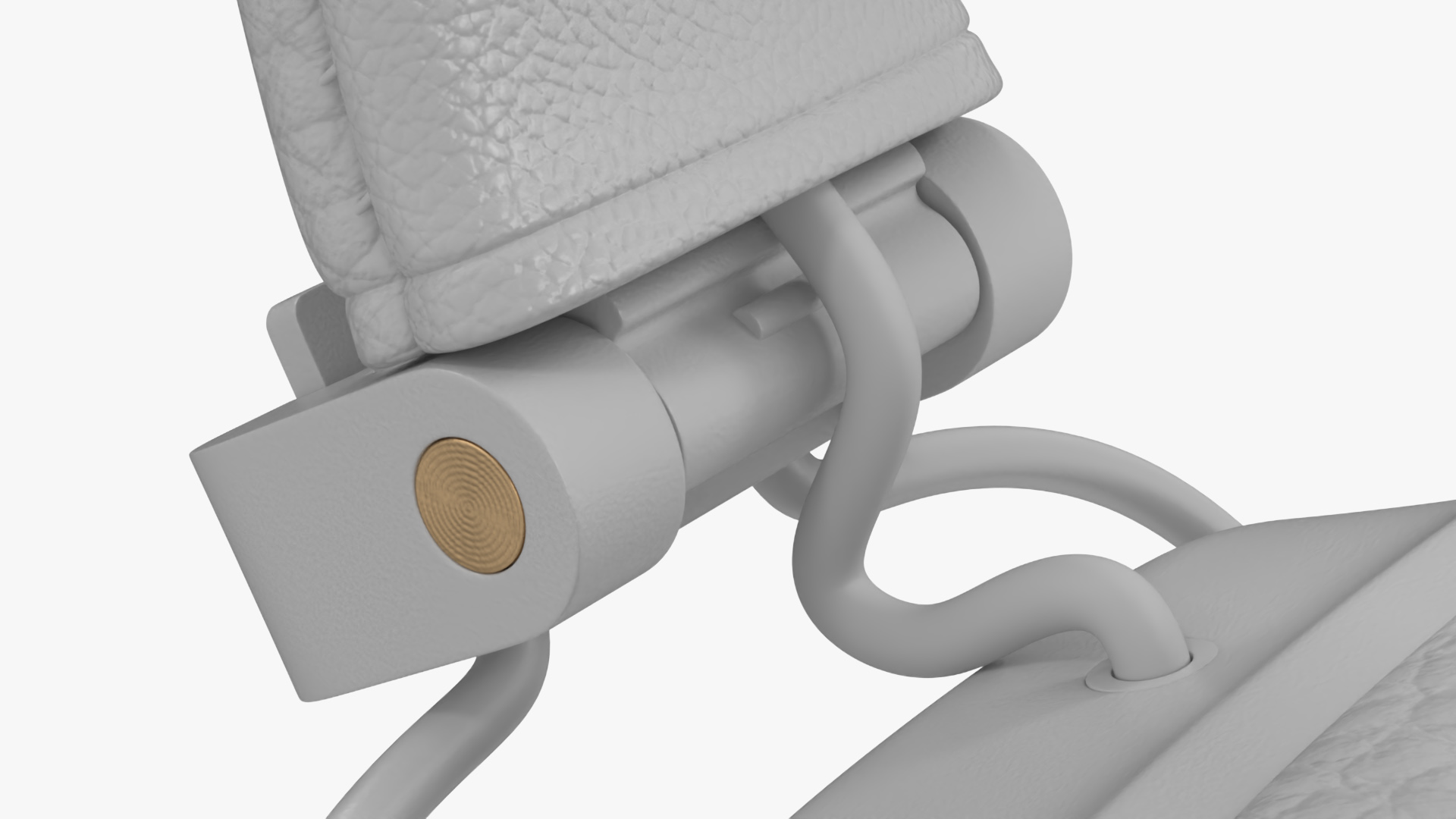 3D model Overhead Headphones White Generic Rigged