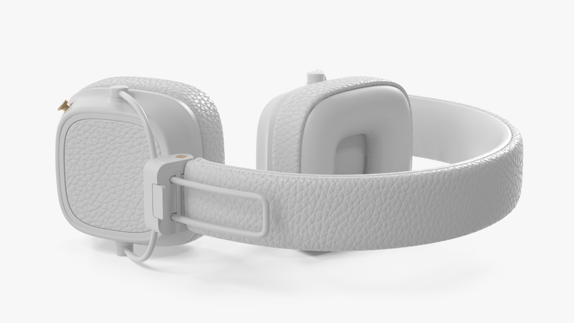 3D model Overhead Headphones White Generic Rigged