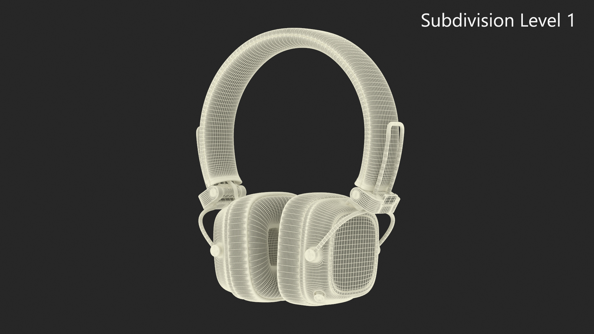 3D model Overhead Headphones White Generic Rigged
