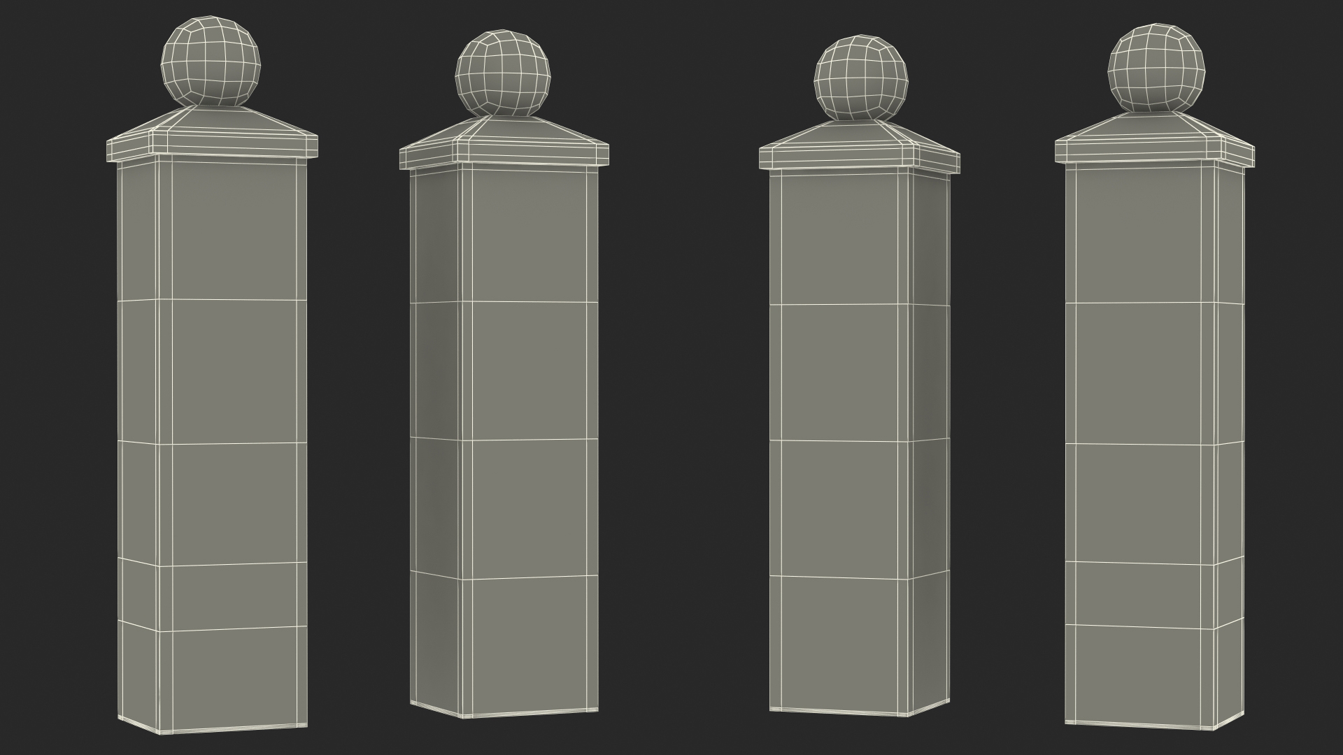 3D model Gate Posts