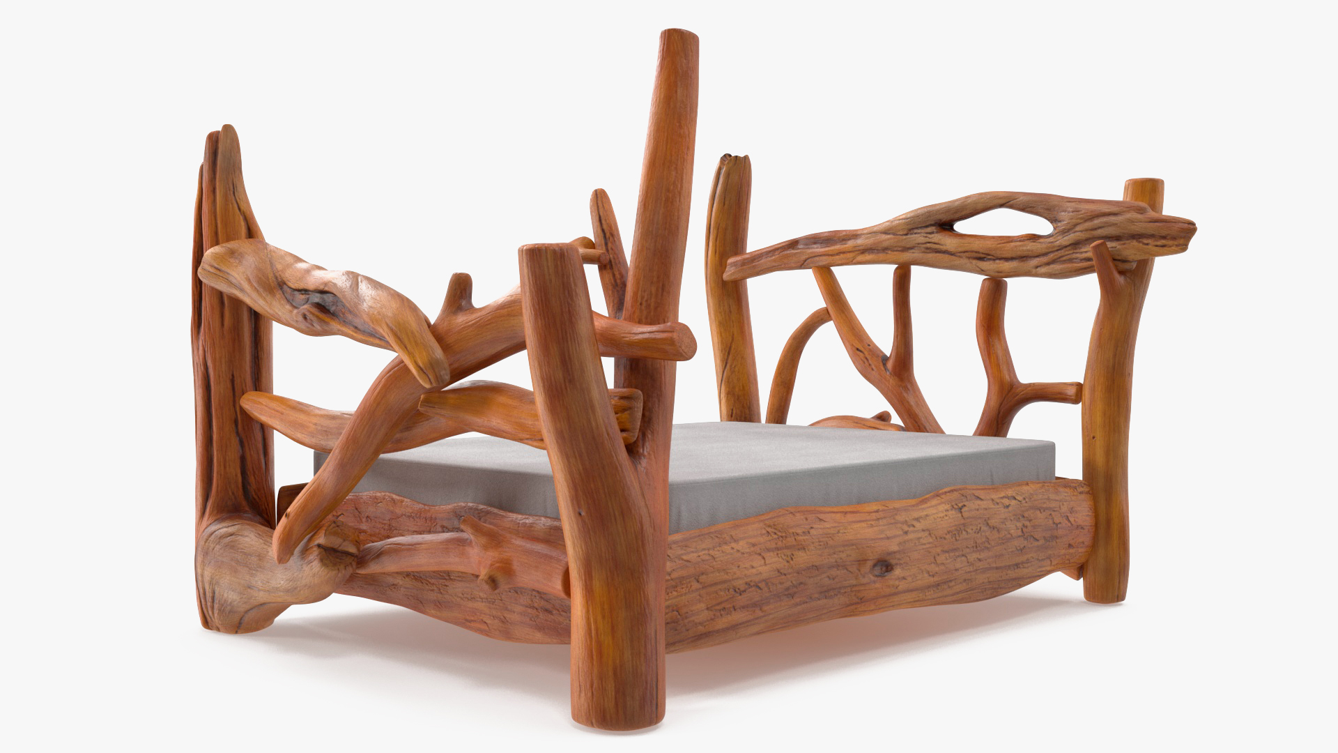 Log Bed Varnished 3D