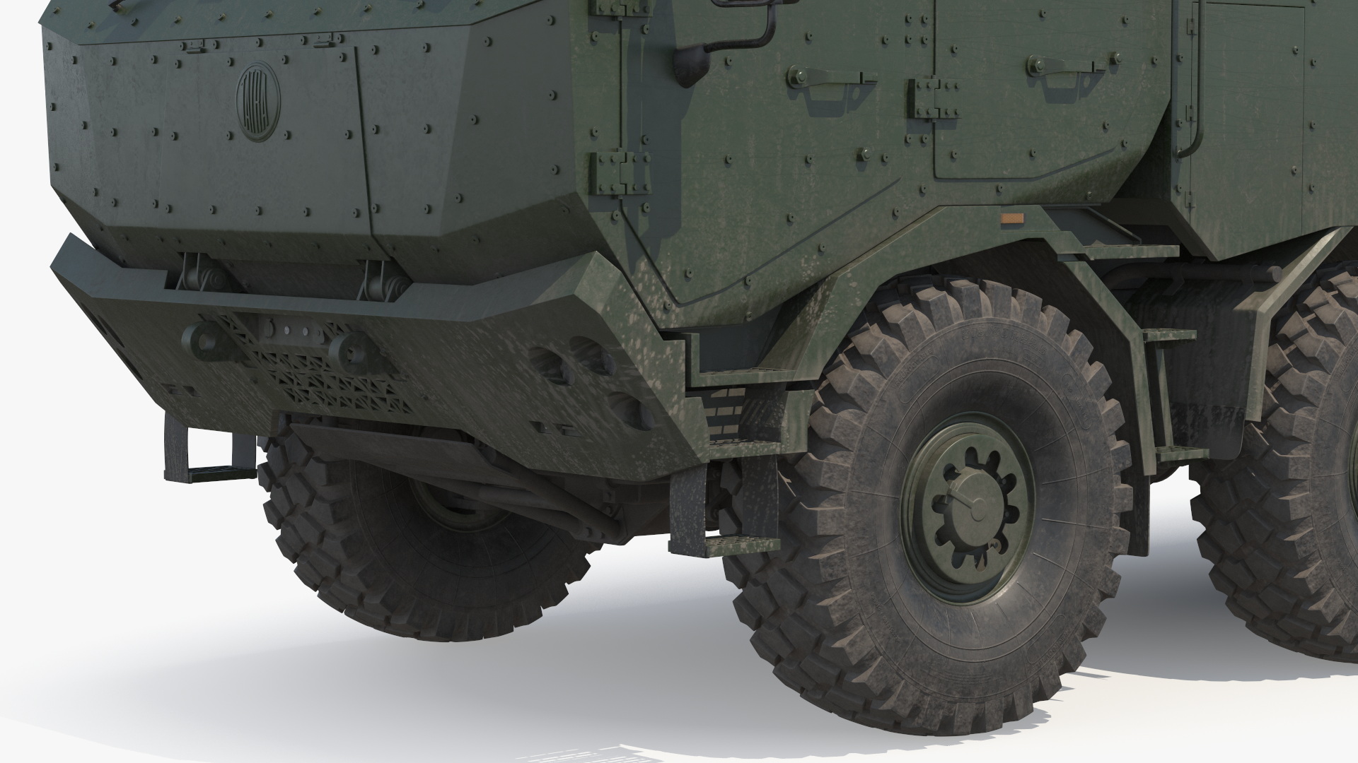 3D Morana Green Dirty Military Howitzer Rigged model