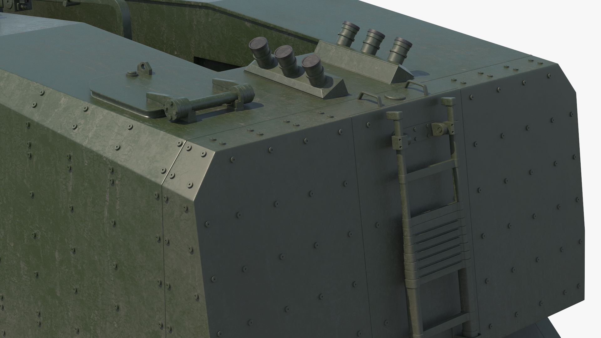 3D Morana Green Dirty Military Howitzer Rigged model