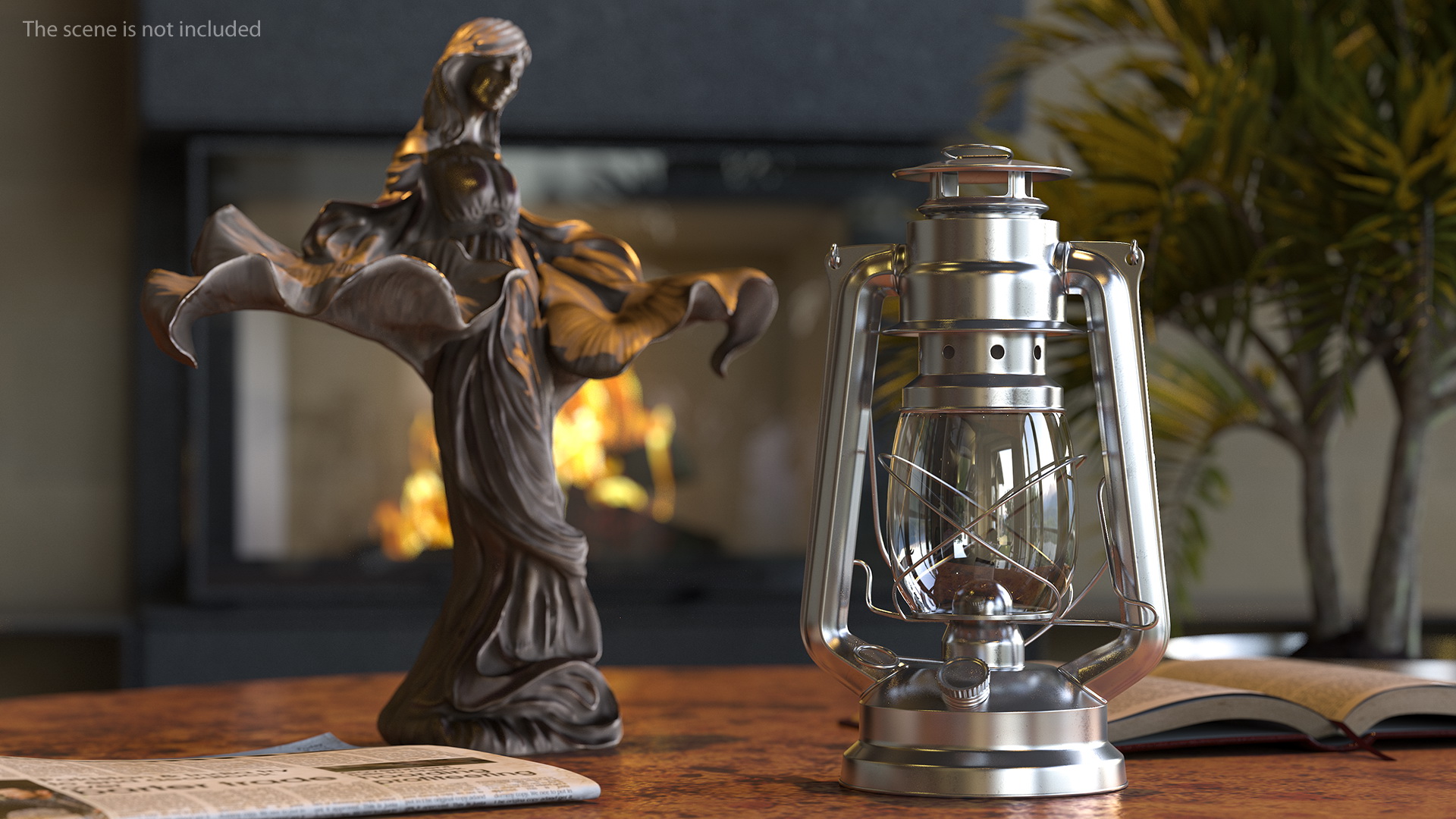 Stainless Steel Kerosene Lamp 3D model