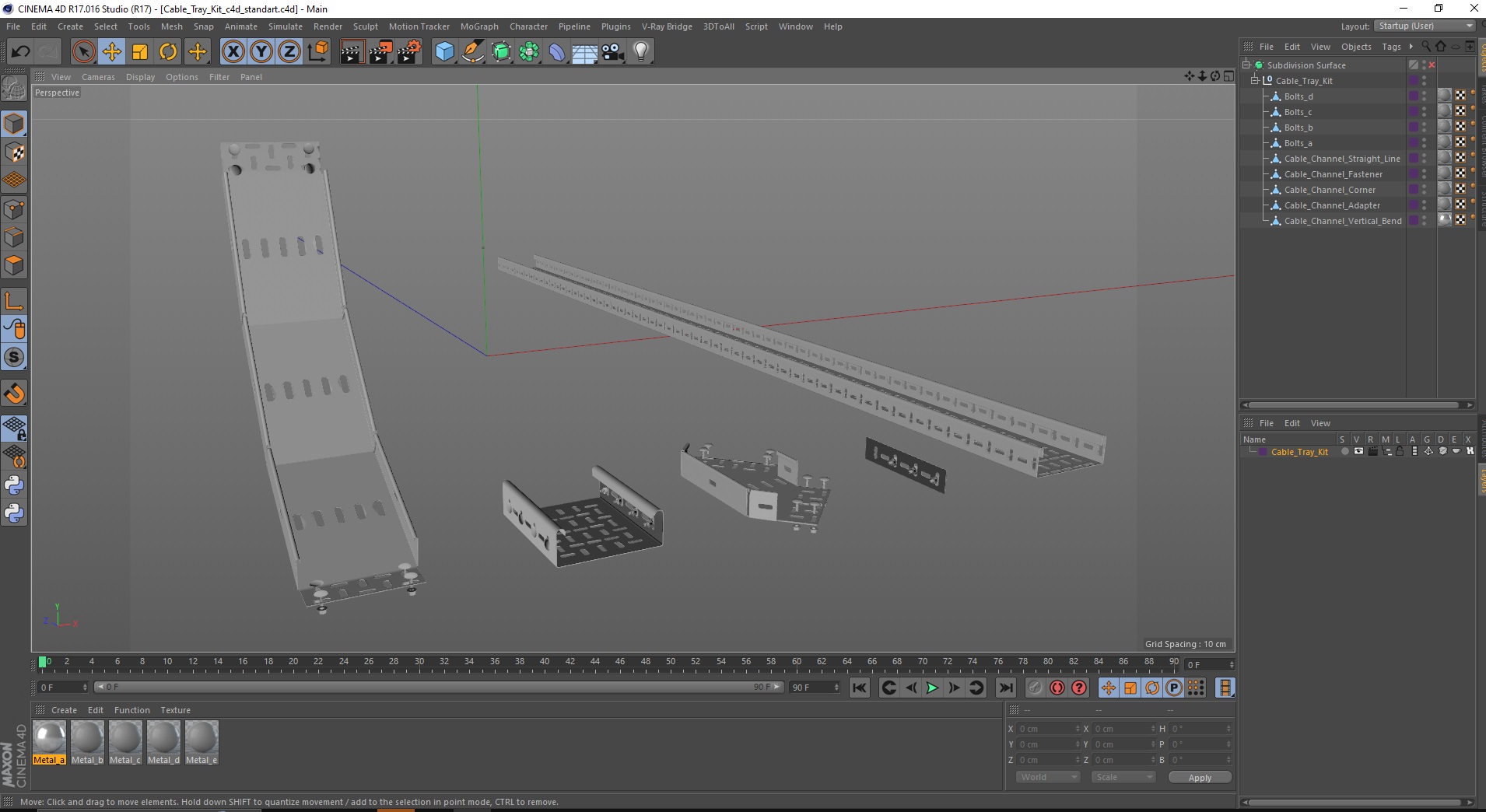 Cable Tray Kit 3D model