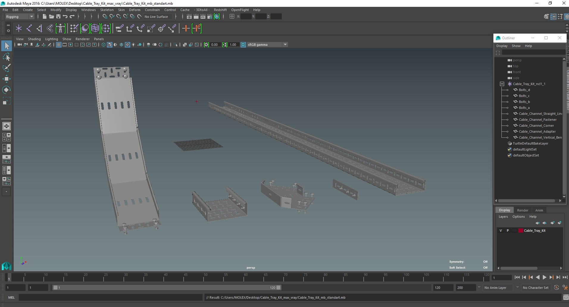 Cable Tray Kit 3D model