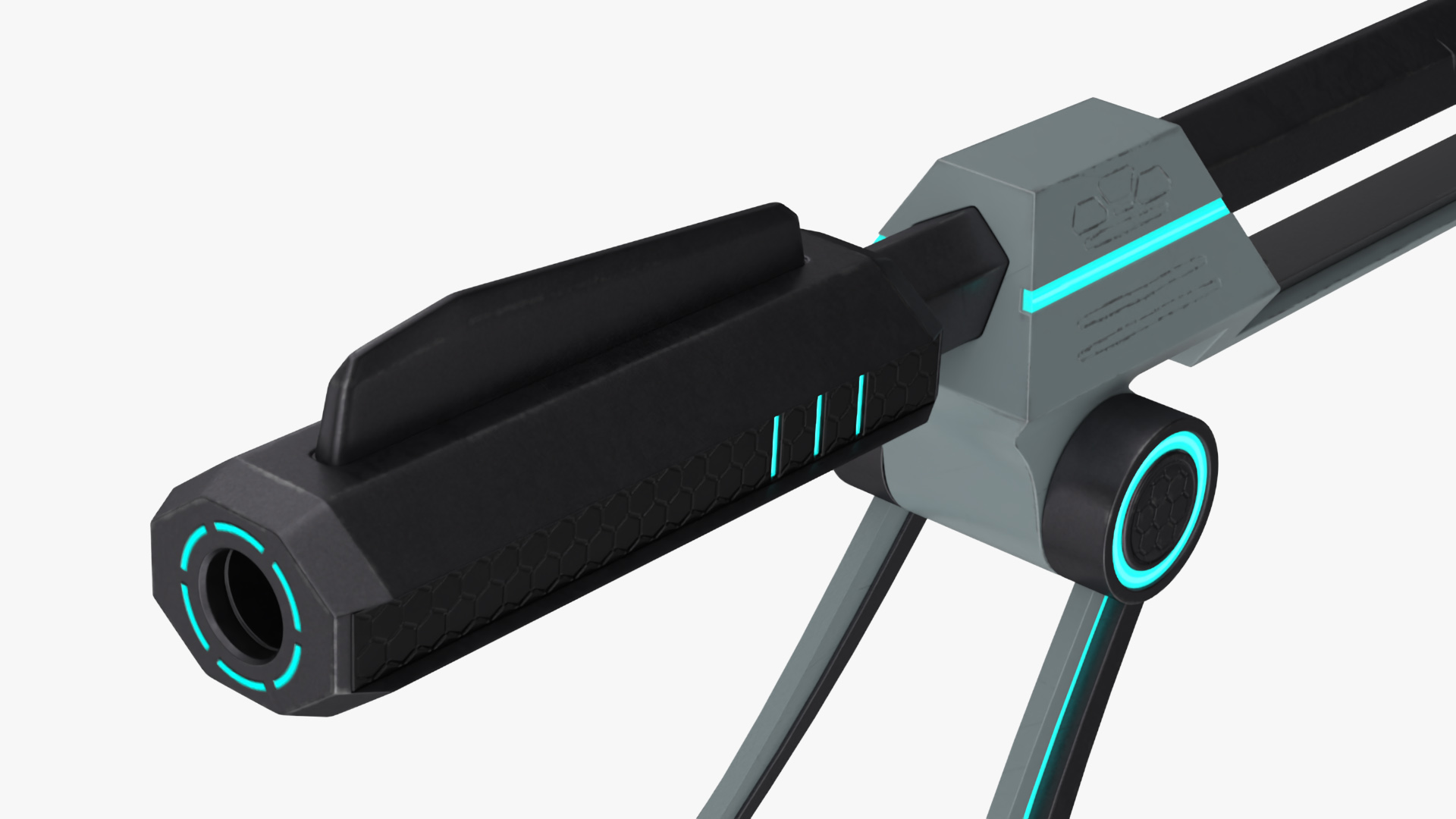 3D Futuristic Sniper Rifle Polar Owl model