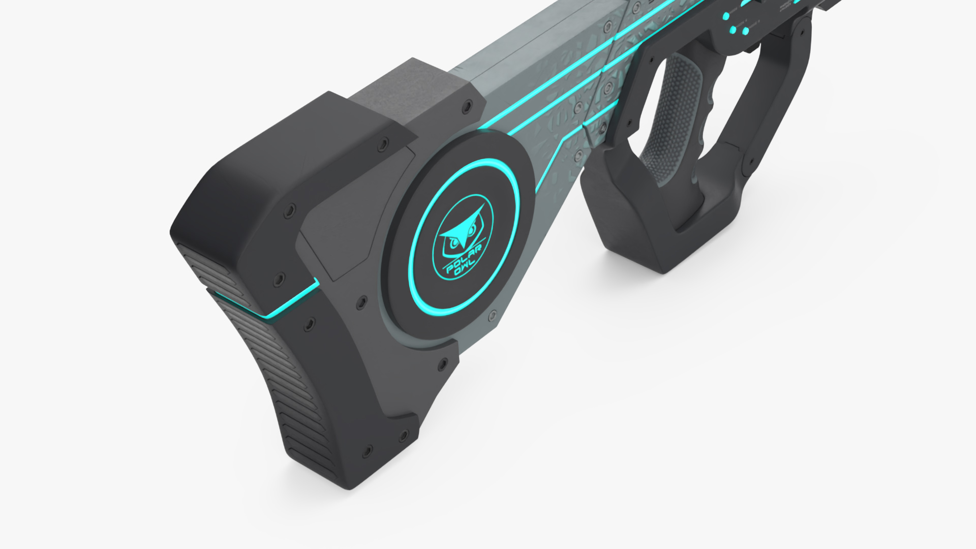 3D Futuristic Sniper Rifle Polar Owl model