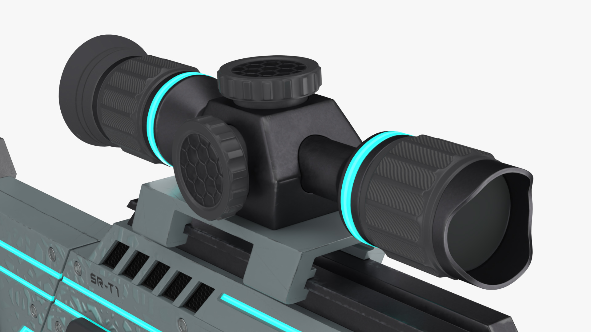 3D Futuristic Sniper Rifle Polar Owl model