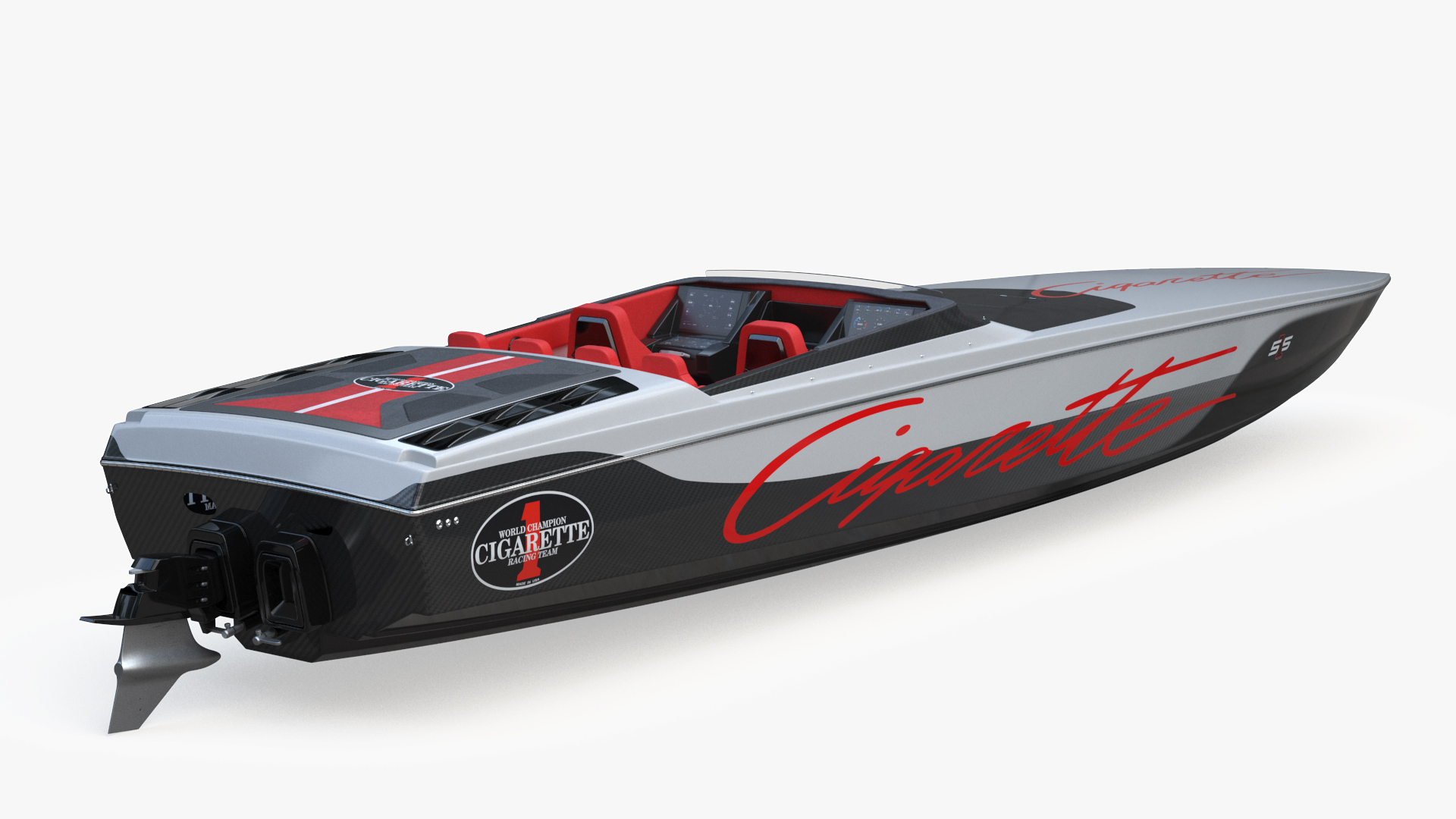 3D model CigaretteBoat515 Red
