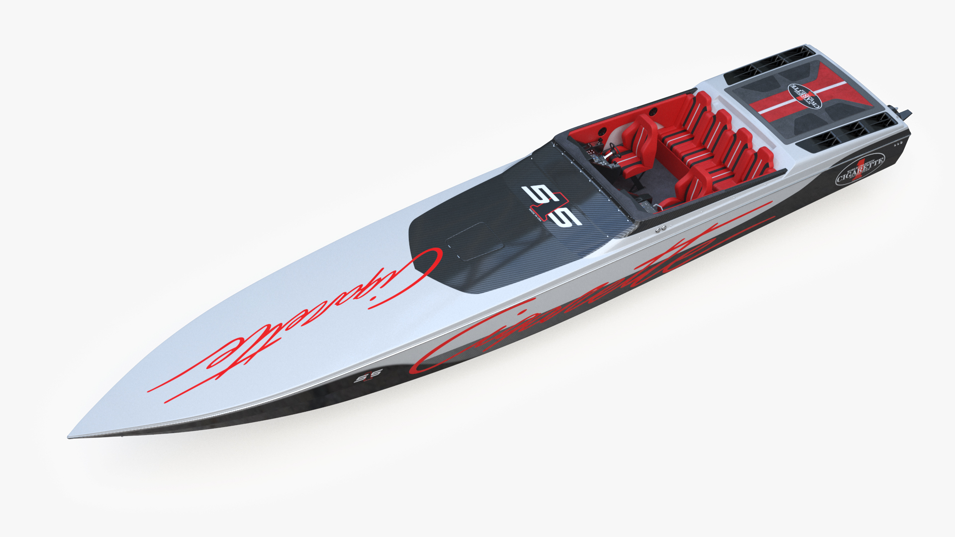 3D model CigaretteBoat515 Red