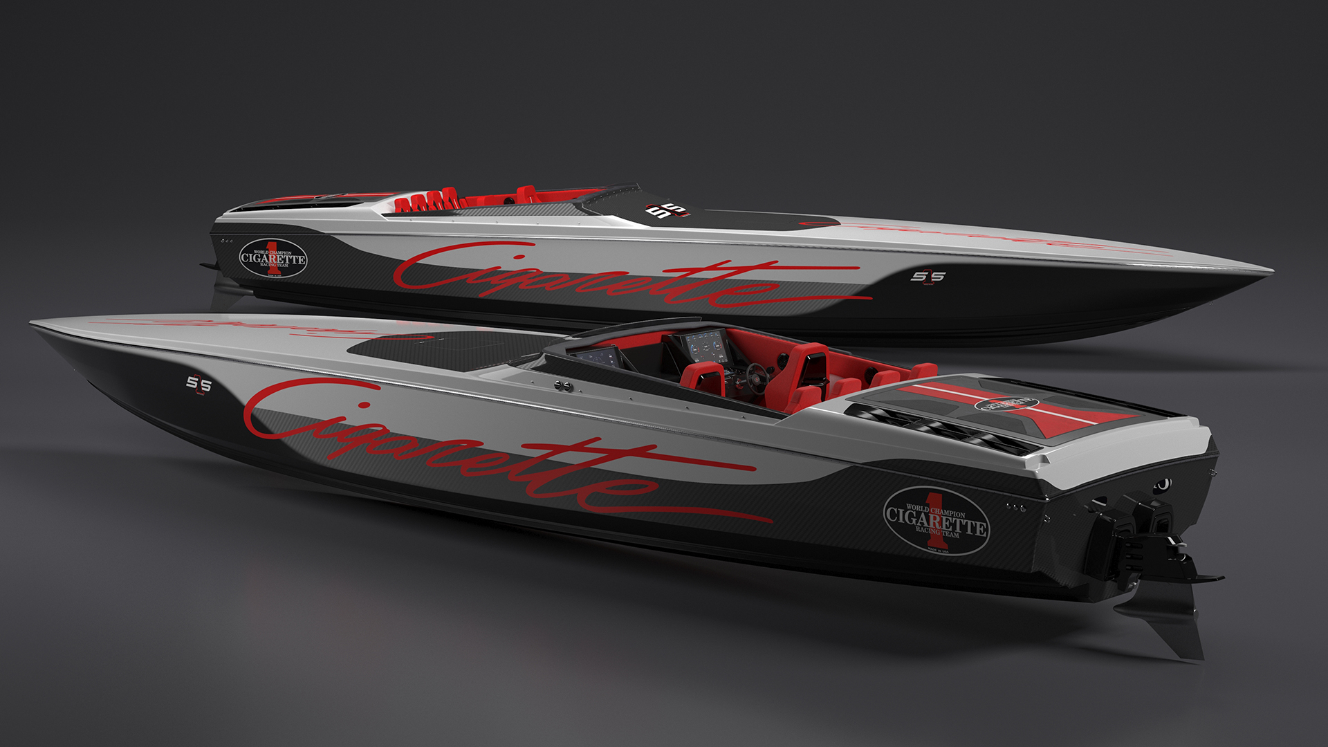 3D model CigaretteBoat515 Red