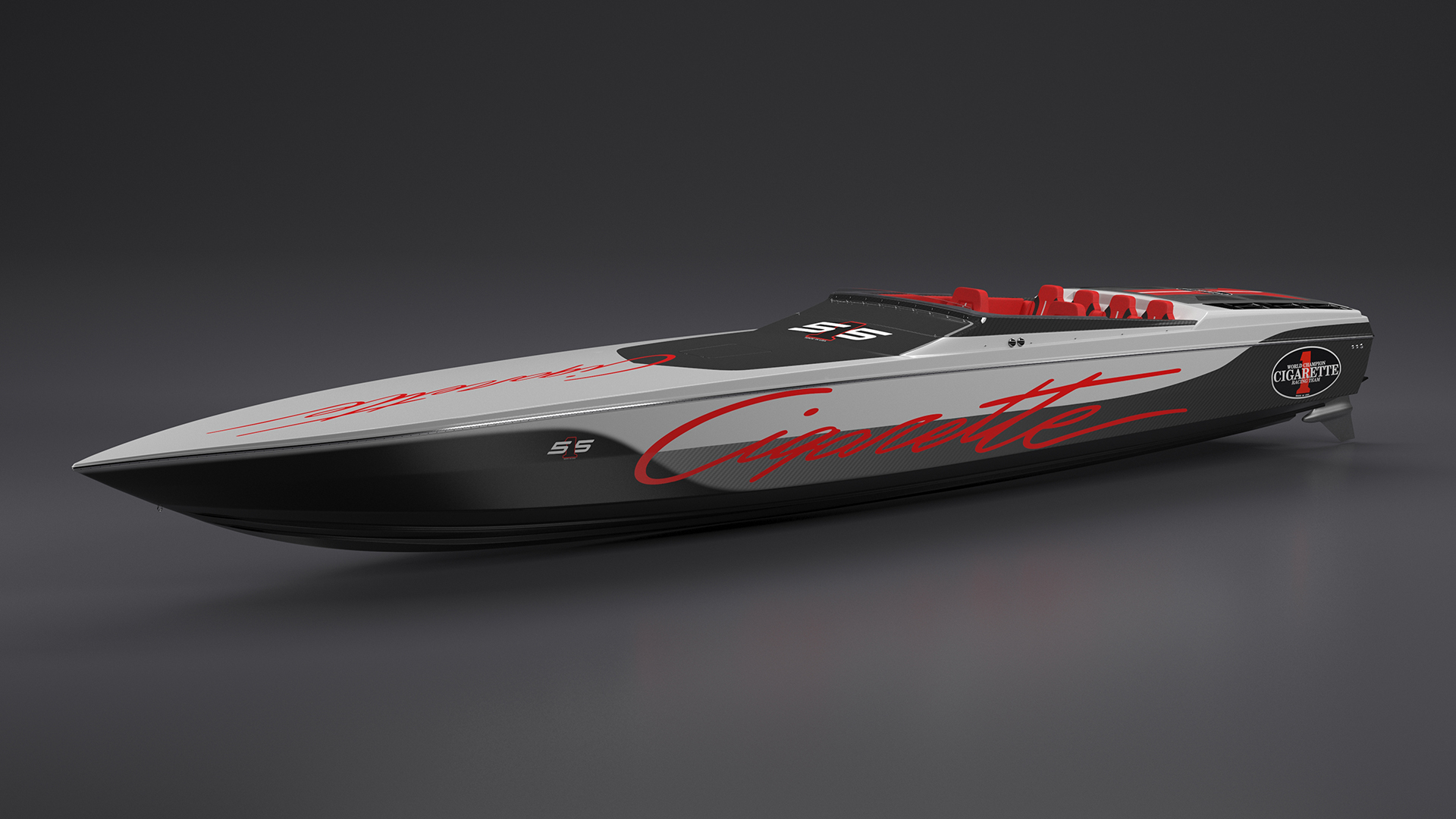 3D model CigaretteBoat515 Red