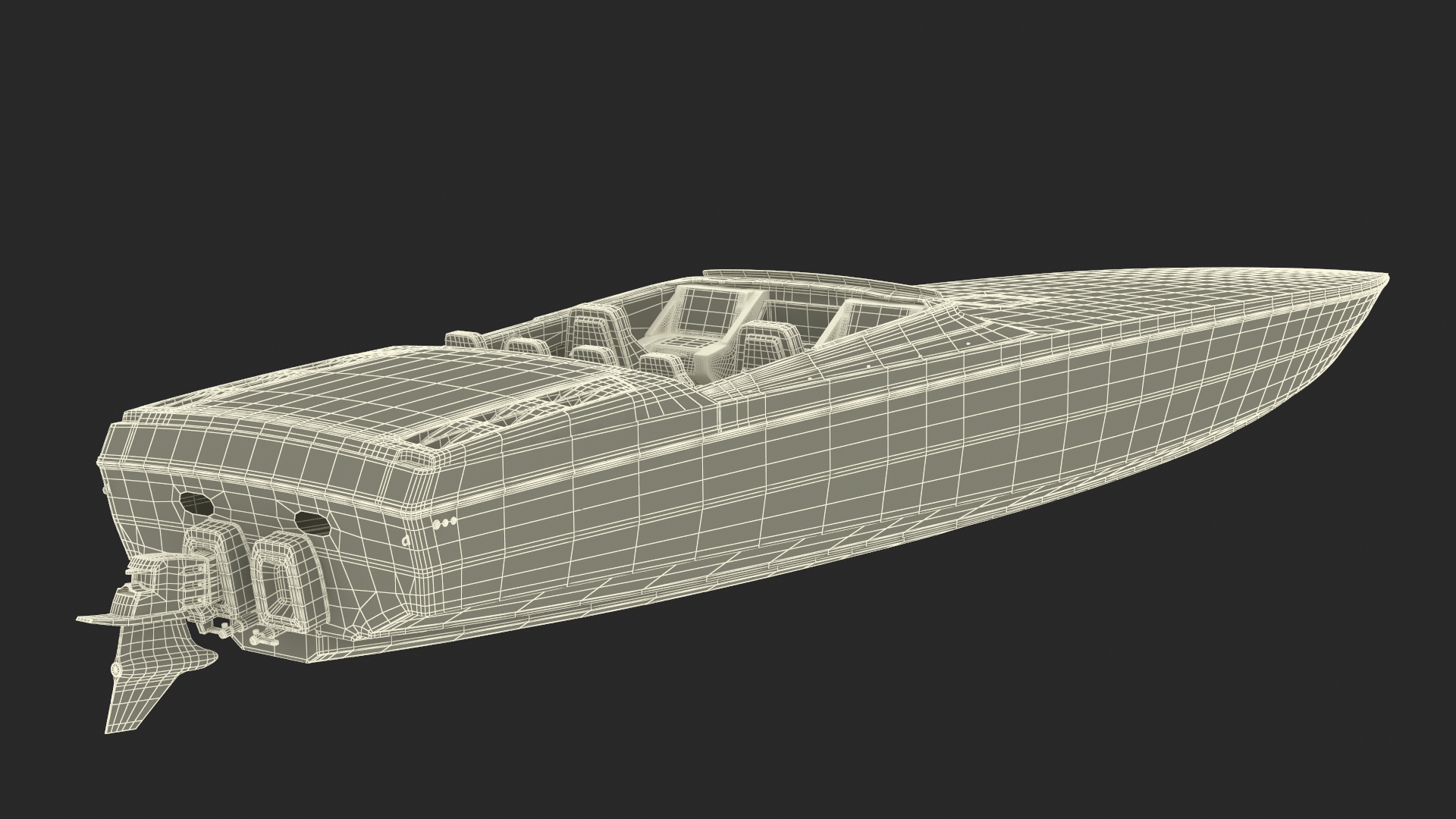 3D model CigaretteBoat515 Red