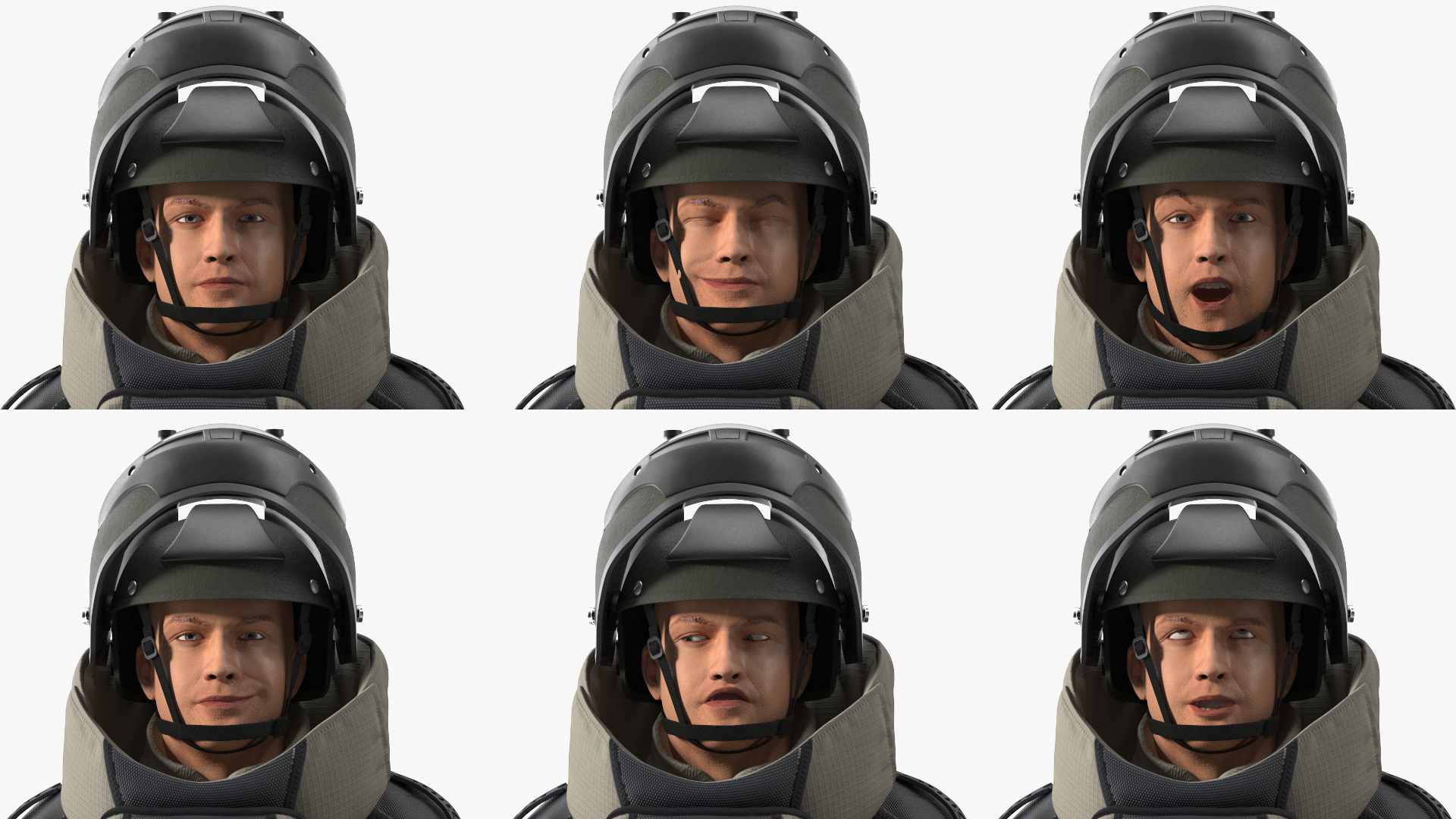 EOD 10 Bomb Suit Gray Rigged for Cinema 4D 3D
