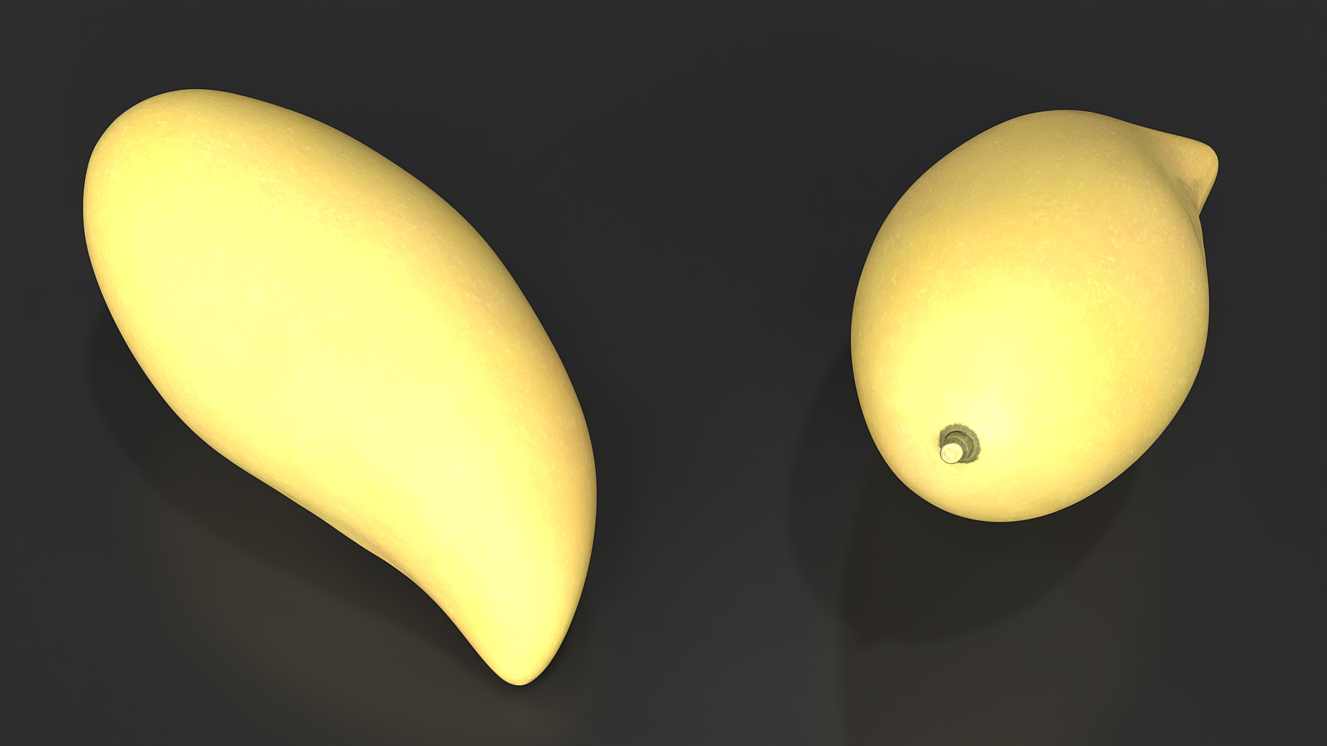 Pale Long Mango Fruit for 3D Print 3D model