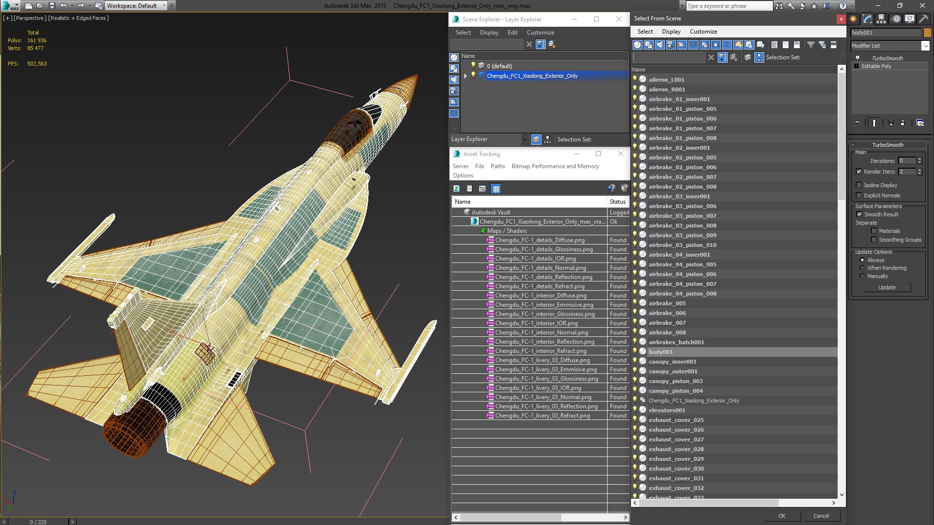 3D model Chengdu FC-1 Xiaolong Exterior Only