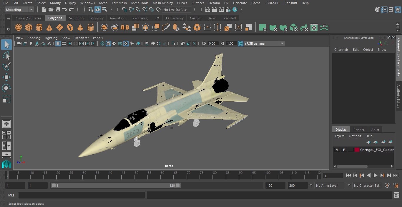 3D model Chengdu FC-1 Xiaolong Exterior Only