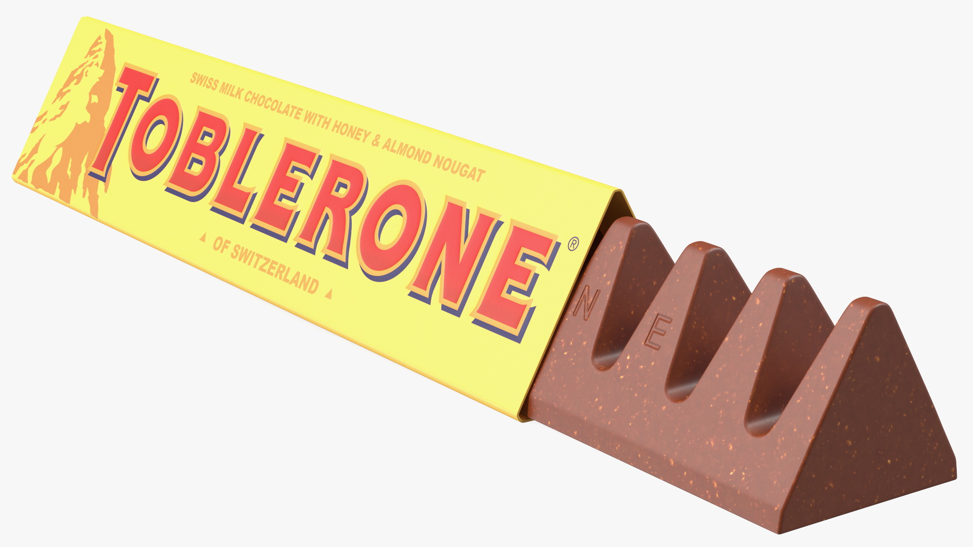 3D model Opened Toblerone Milk Chocolate Bar
