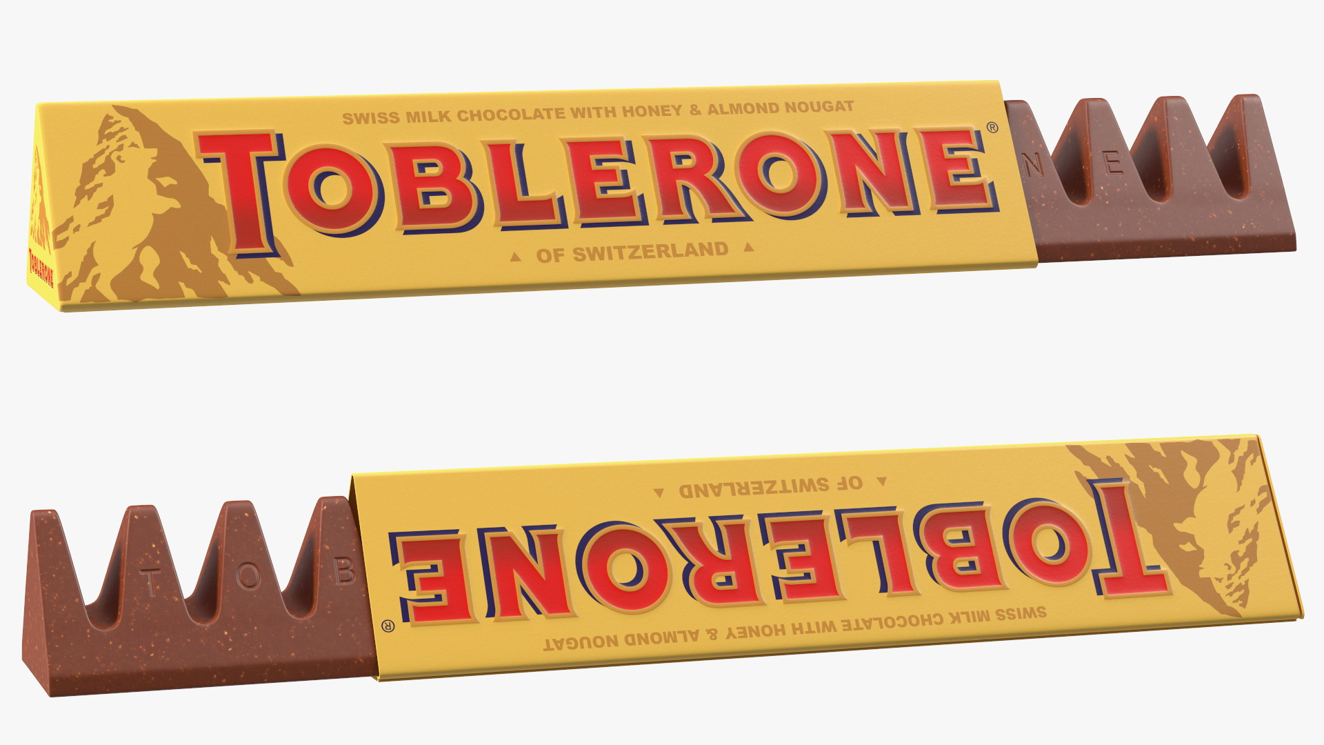 3D model Opened Toblerone Milk Chocolate Bar