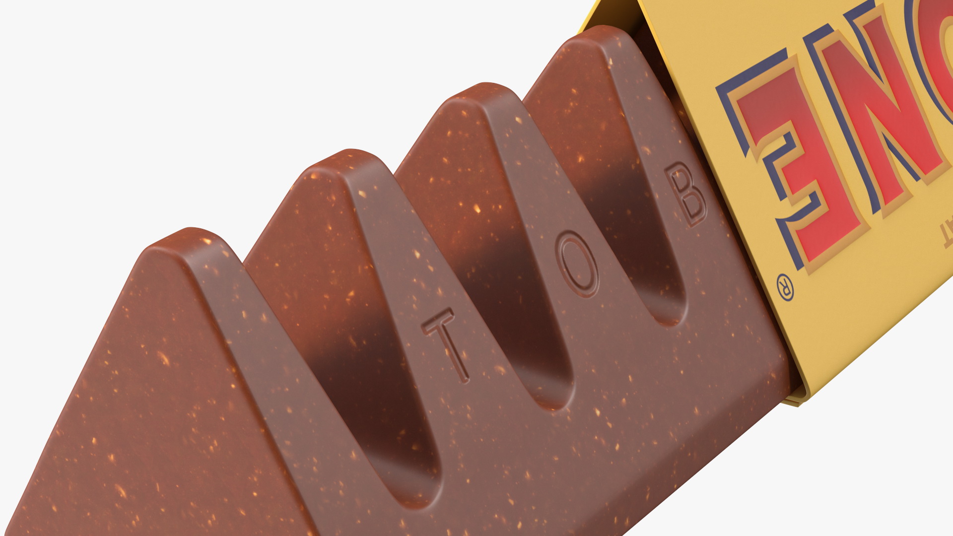 3D model Opened Toblerone Milk Chocolate Bar