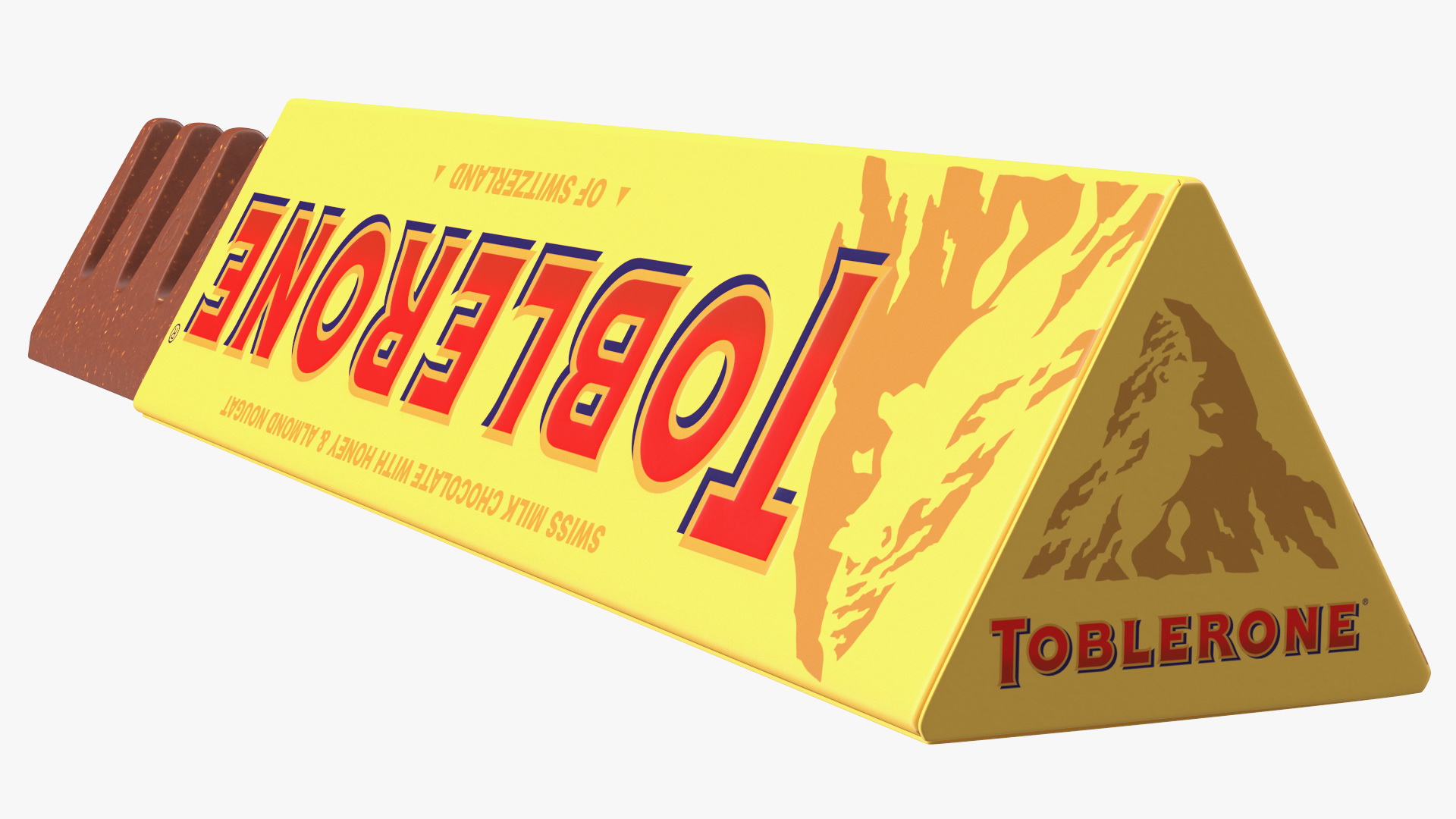 3D model Opened Toblerone Milk Chocolate Bar