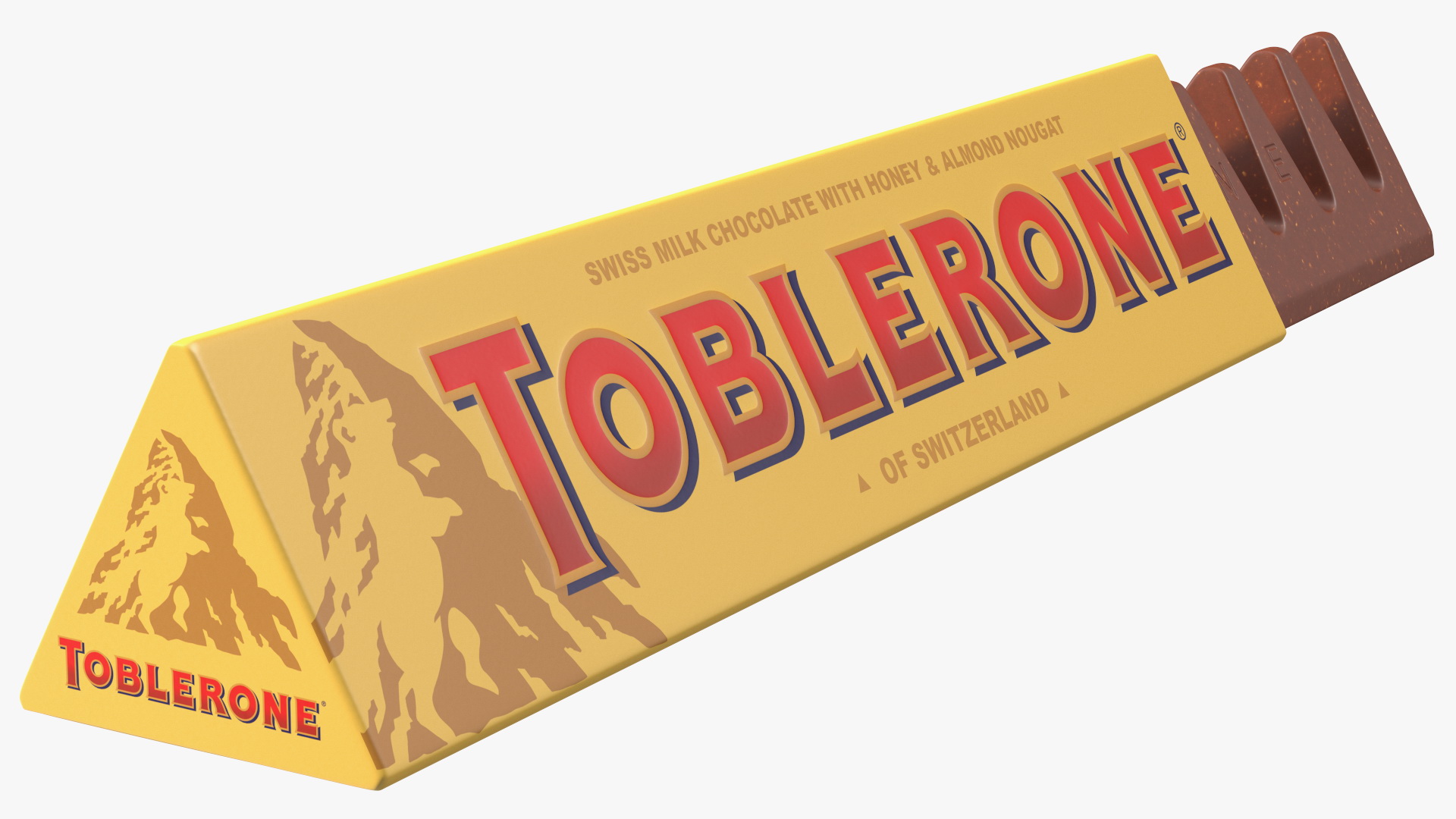 3D model Opened Toblerone Milk Chocolate Bar