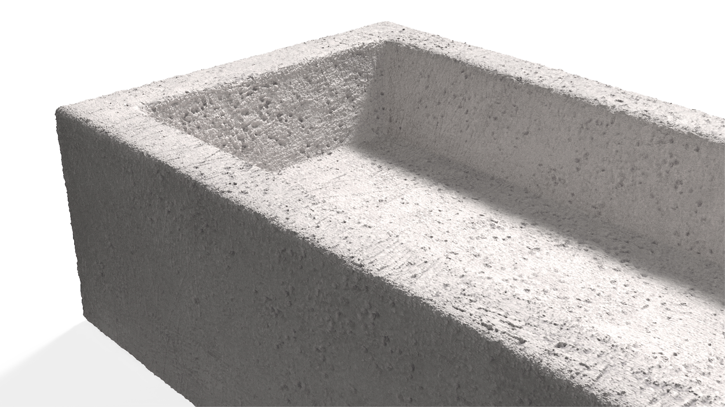Sand Lime Brick Frogged White 3D model