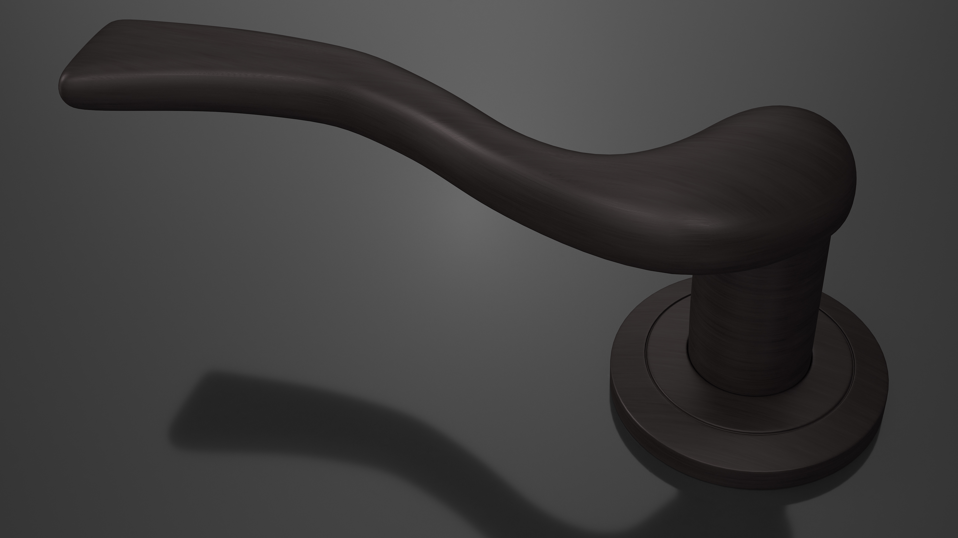 3D Dark Bronze Classic Style Door Handles model