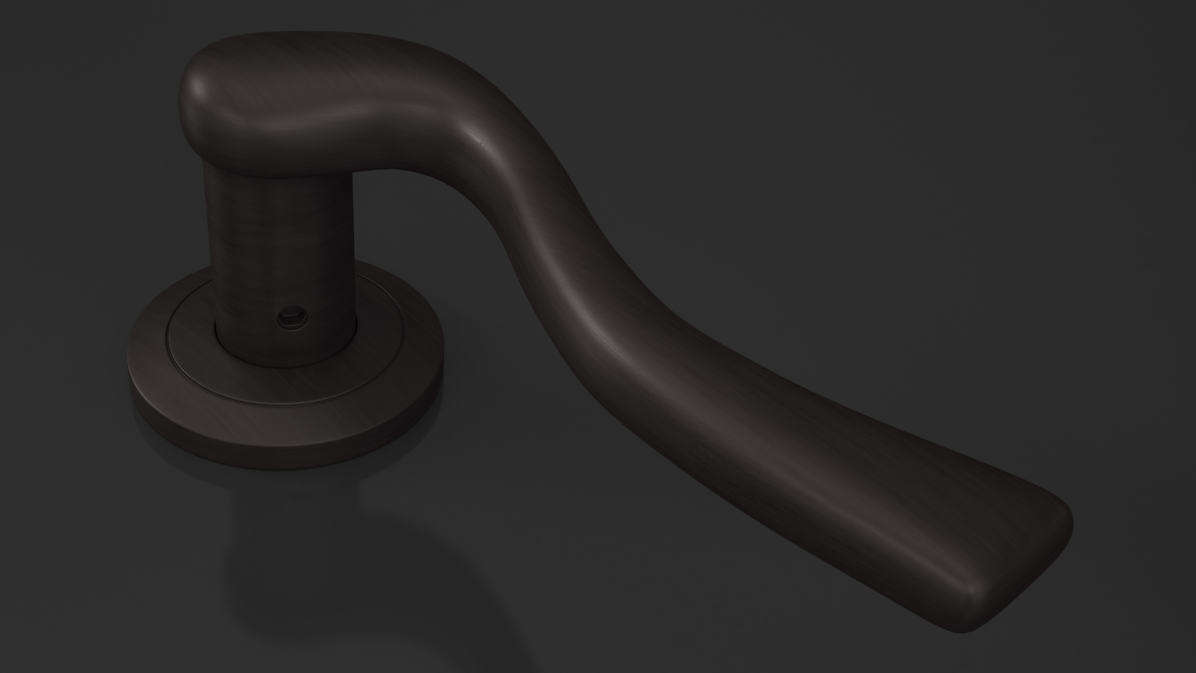3D Dark Bronze Classic Style Door Handles model