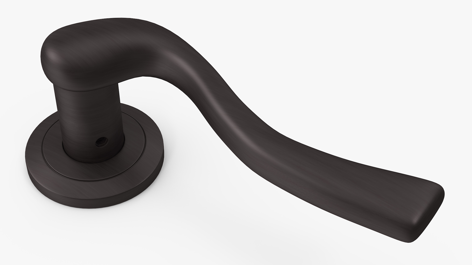 3D Dark Bronze Classic Style Door Handles model