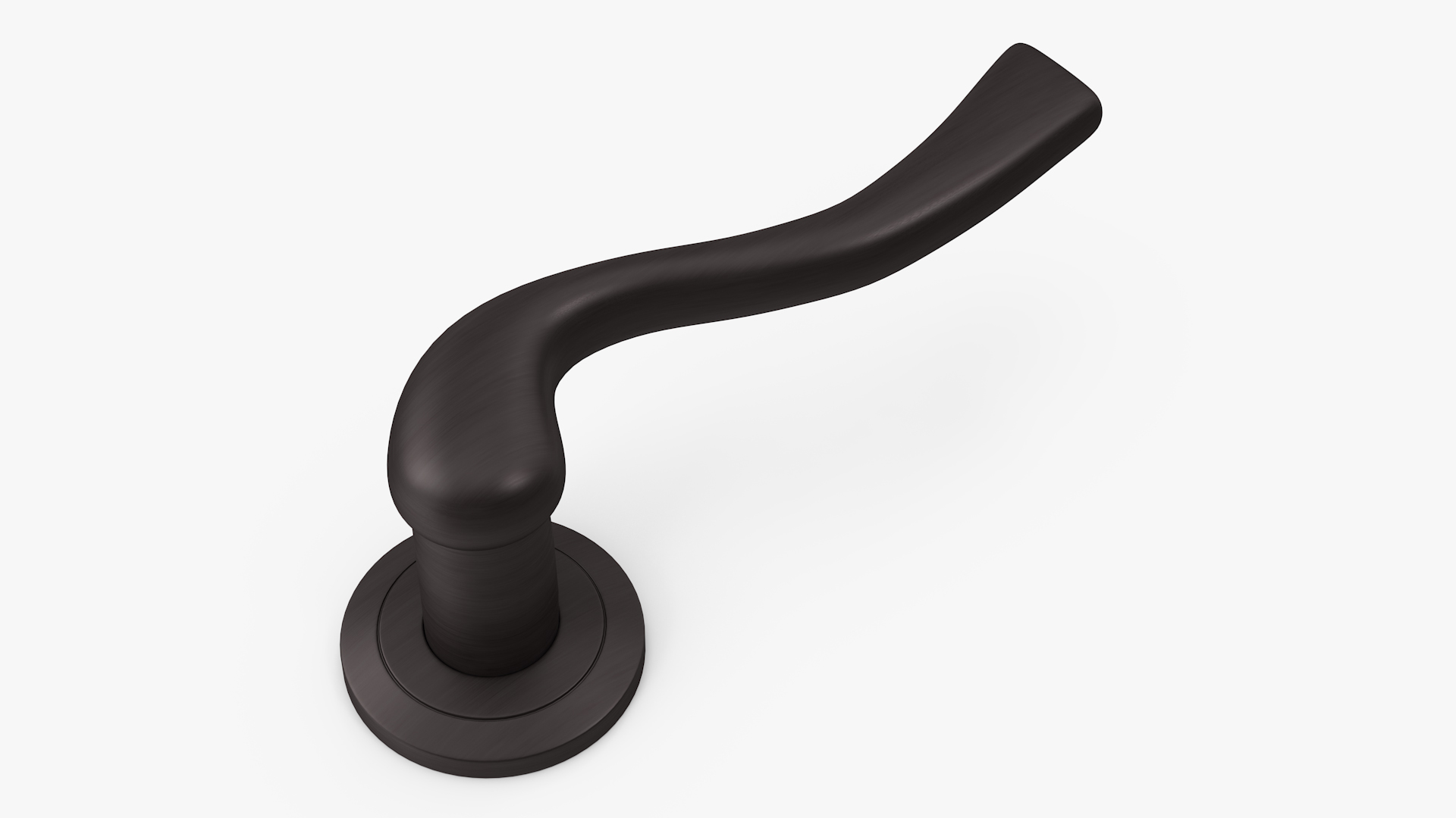 3D Dark Bronze Classic Style Door Handles model