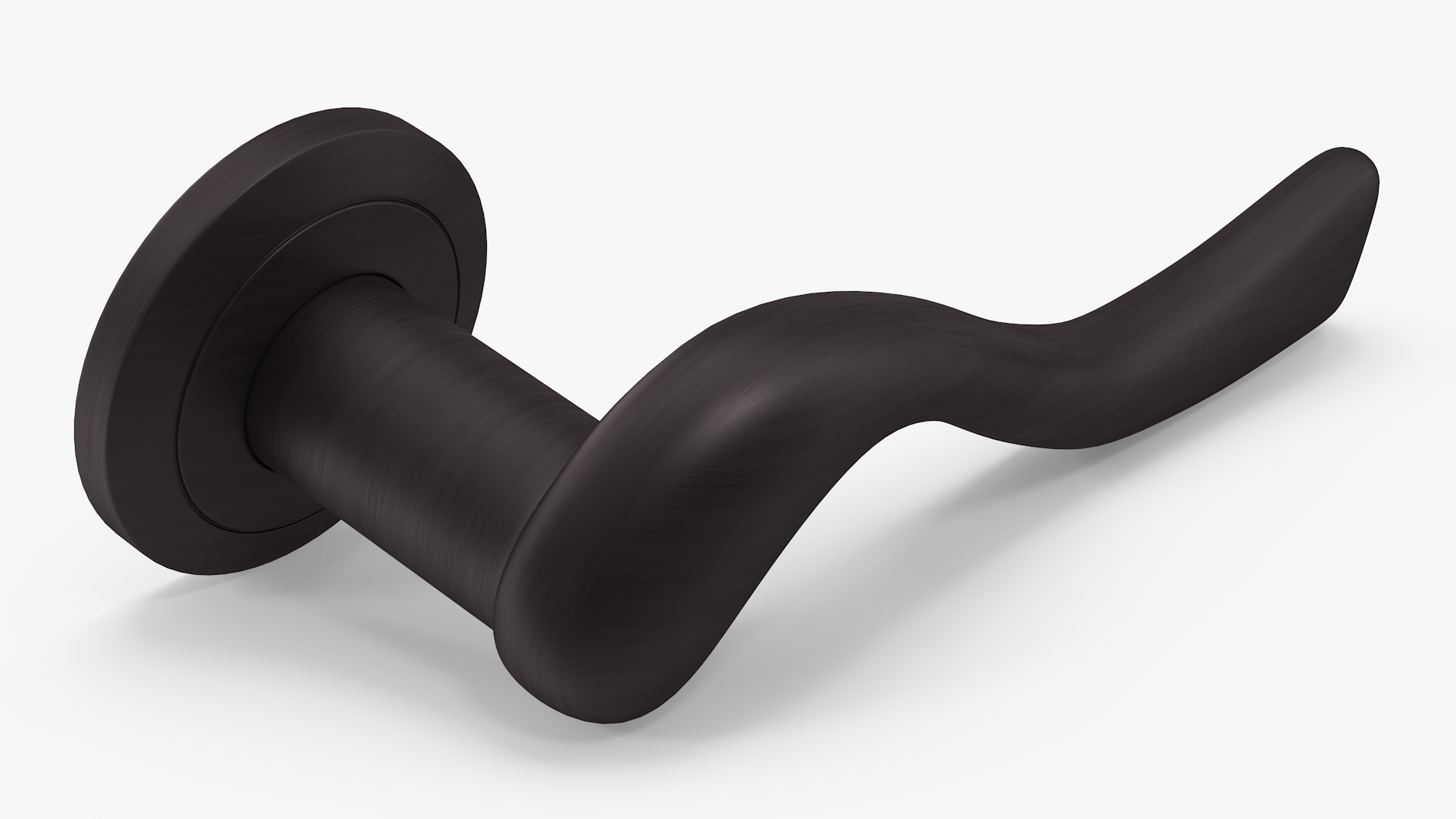 3D Dark Bronze Classic Style Door Handles model