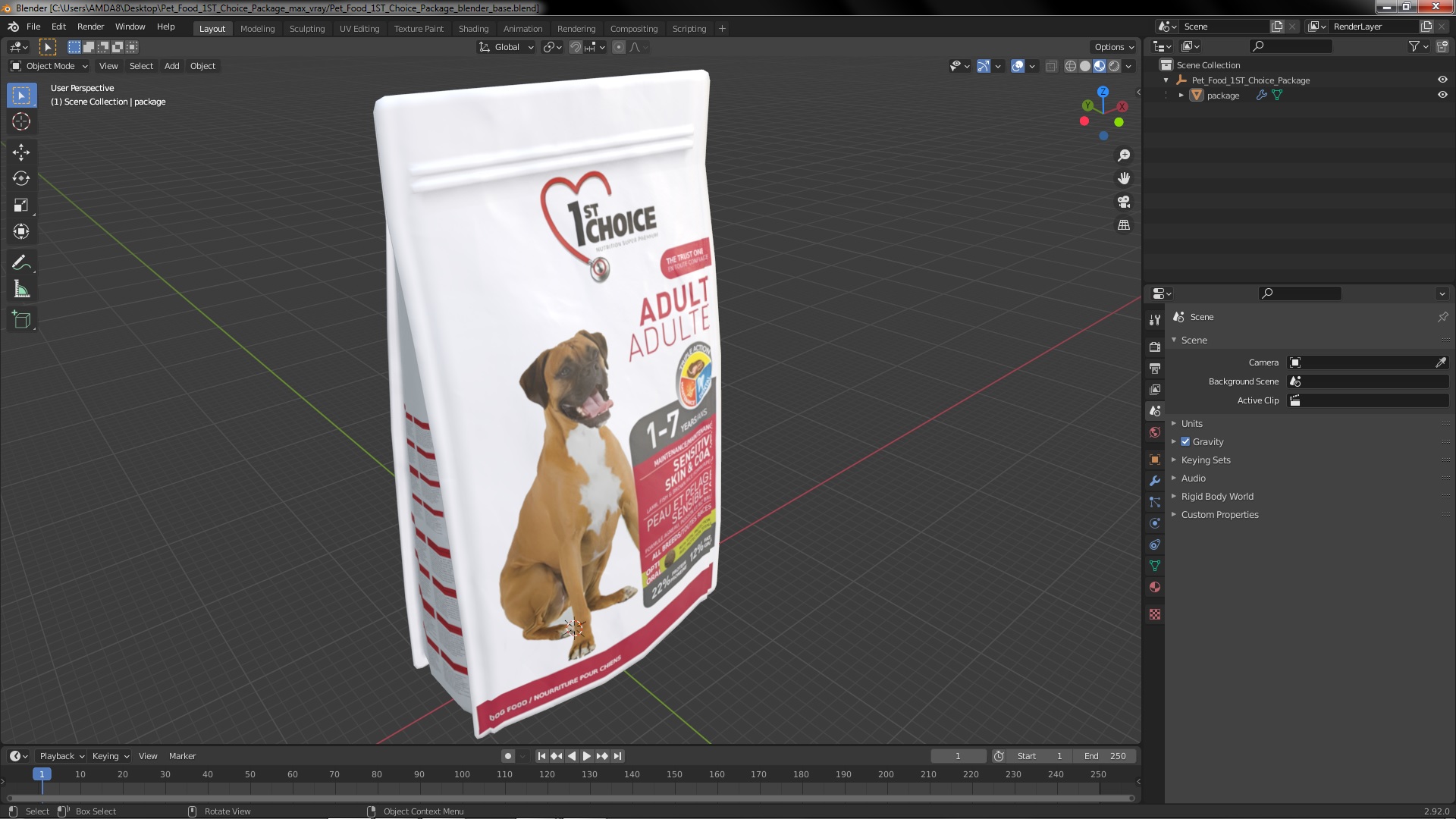 Pet Food 1ST Choice Package 3D