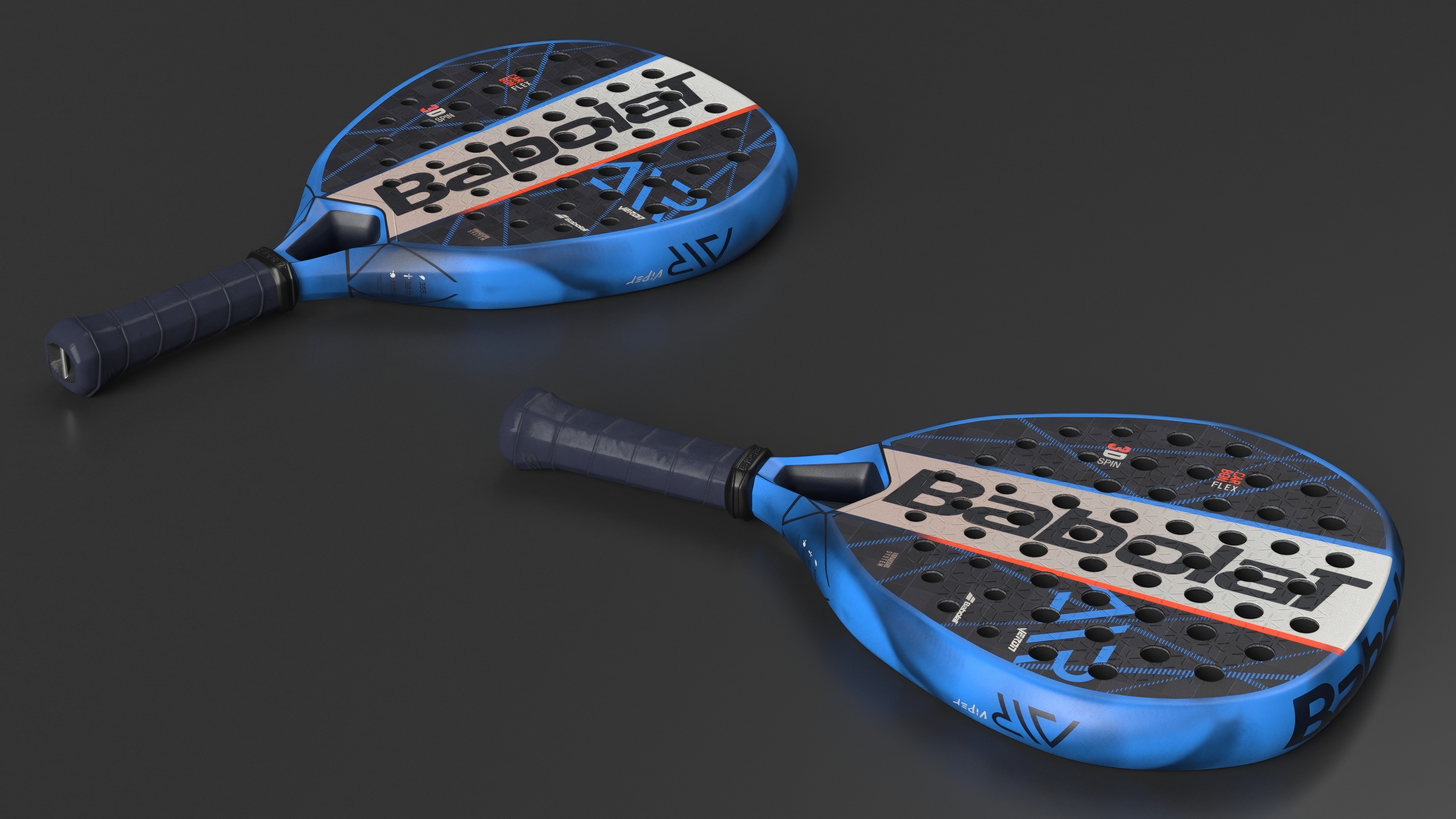 Babolar Air Padel Racket Blue 3D model