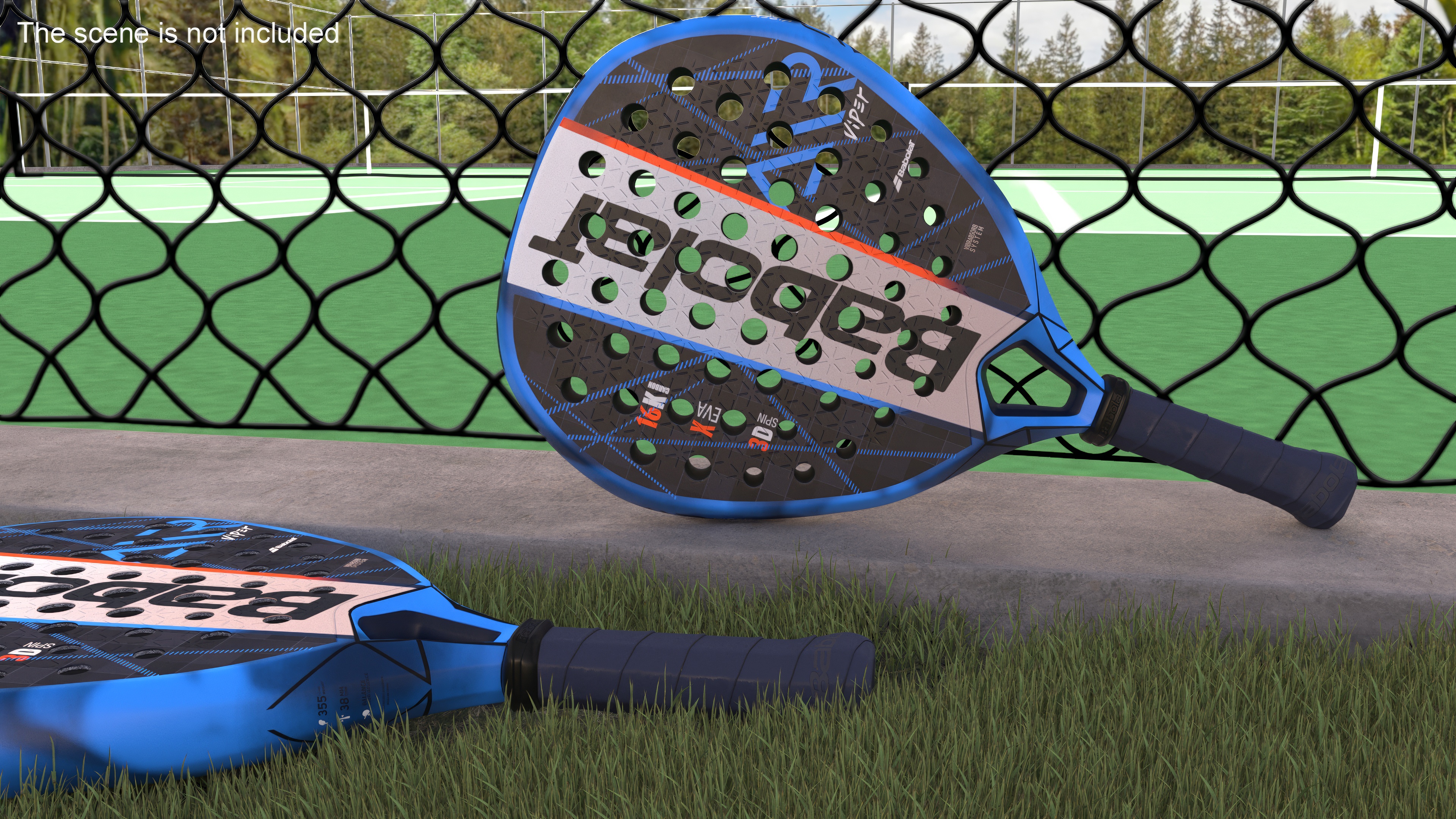 Babolar Air Padel Racket Blue 3D model