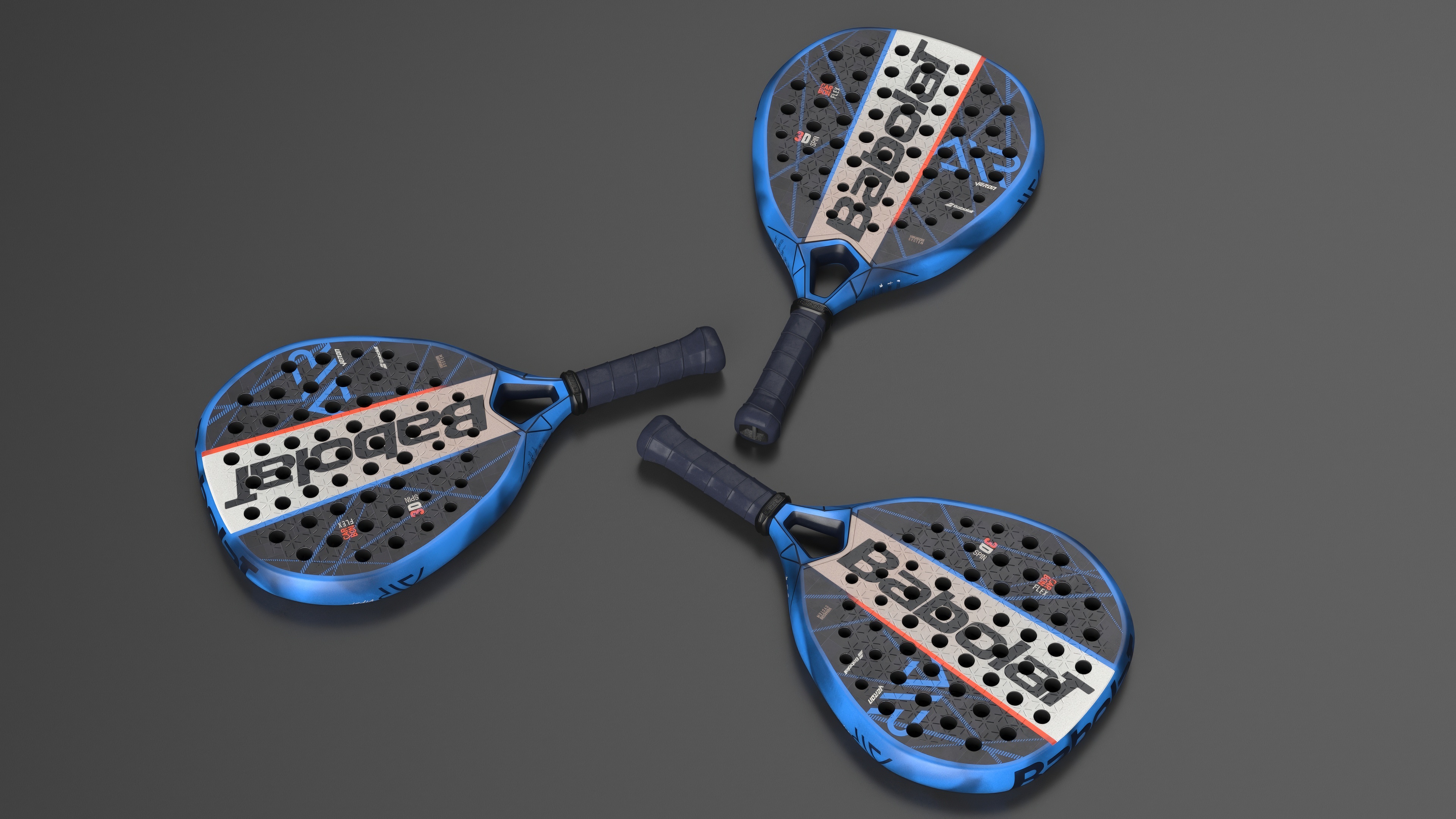 Babolar Air Padel Racket Blue 3D model