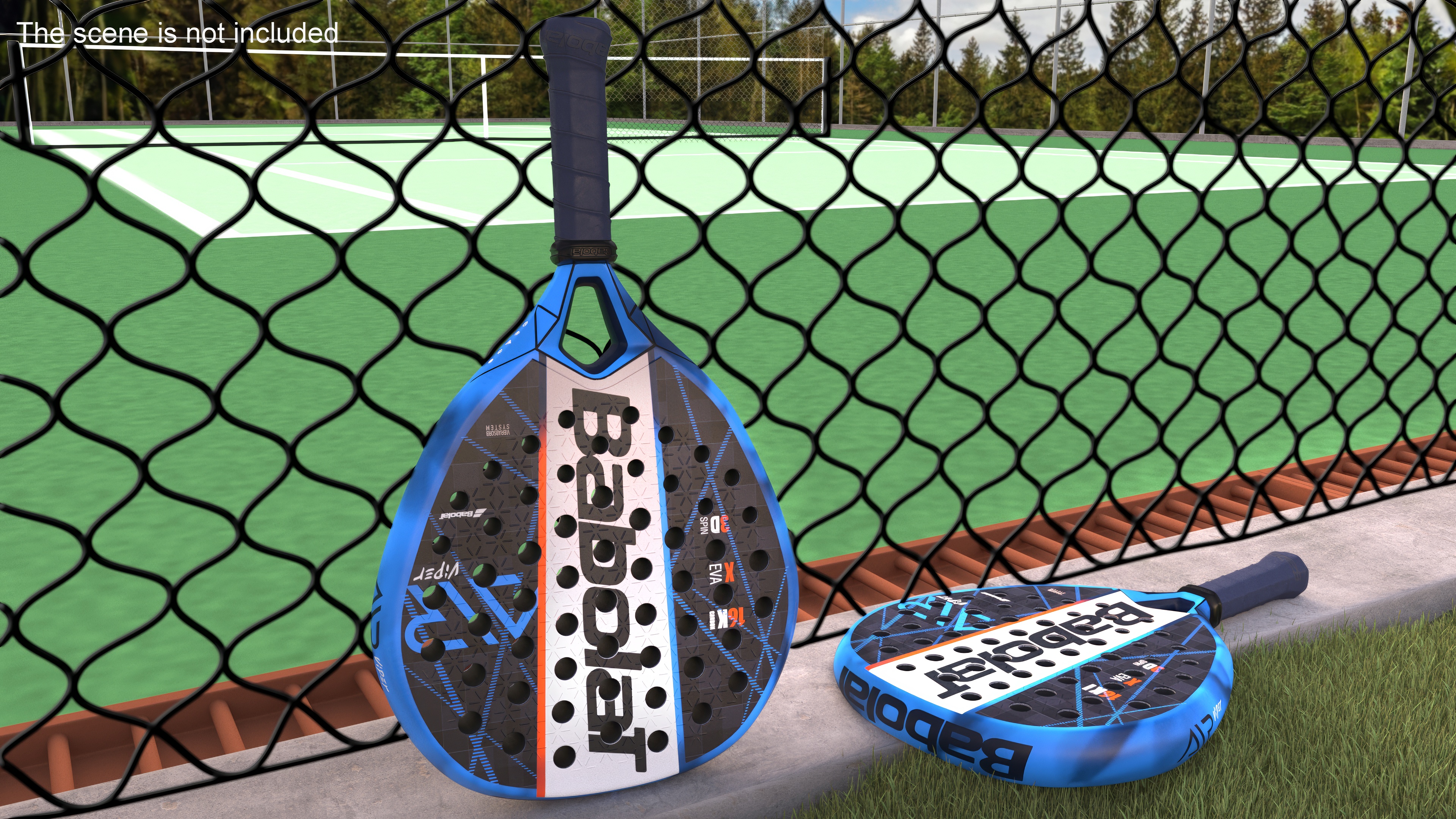 Babolar Air Padel Racket Blue 3D model