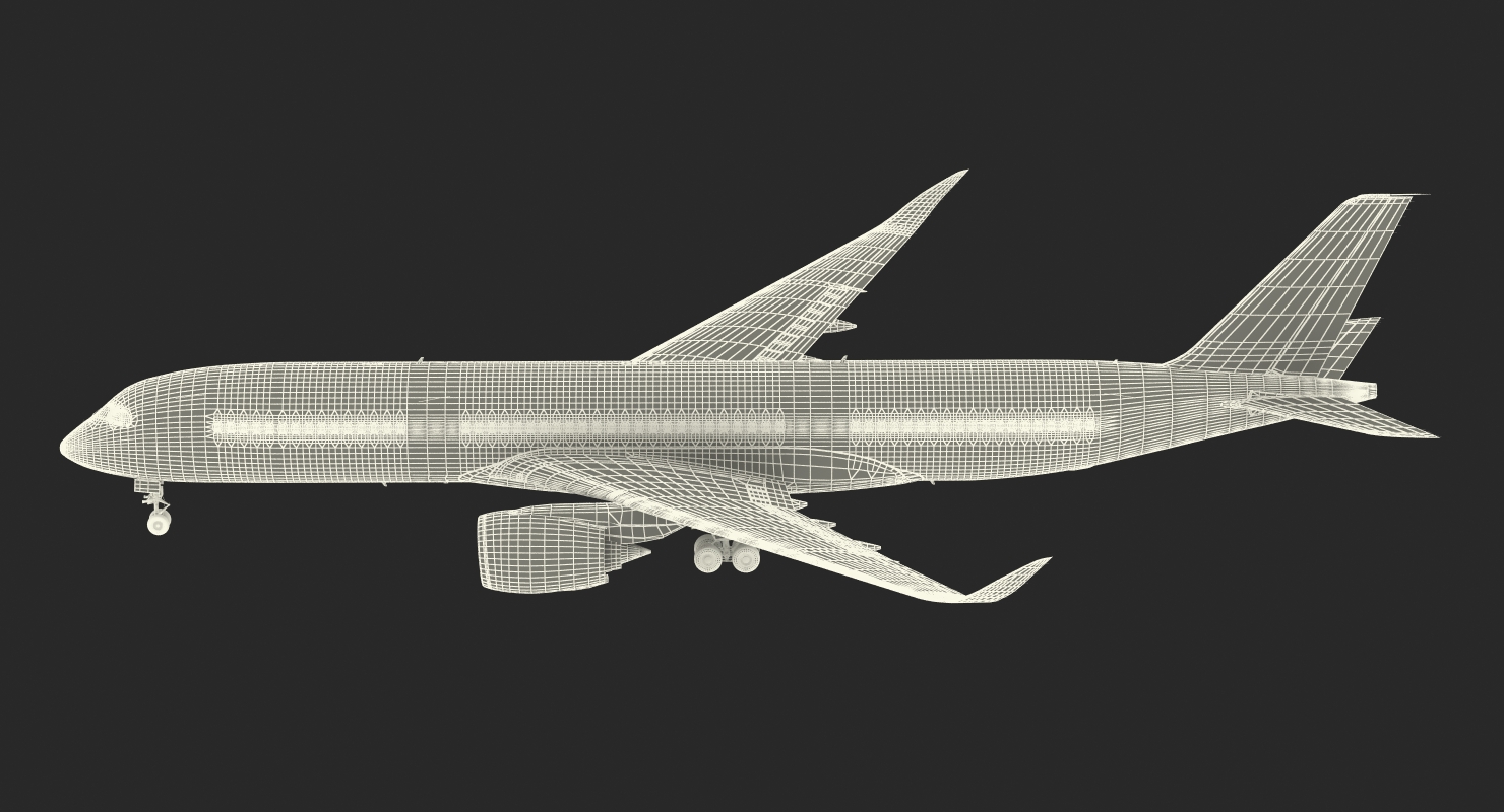 3D Airbus A350 900 Emirates Air Line model