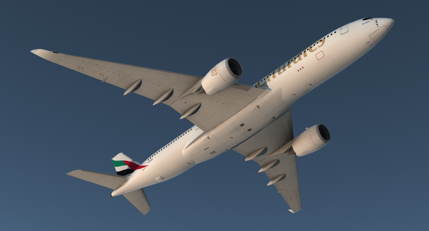 3D Airbus A350 900 Emirates Air Line model