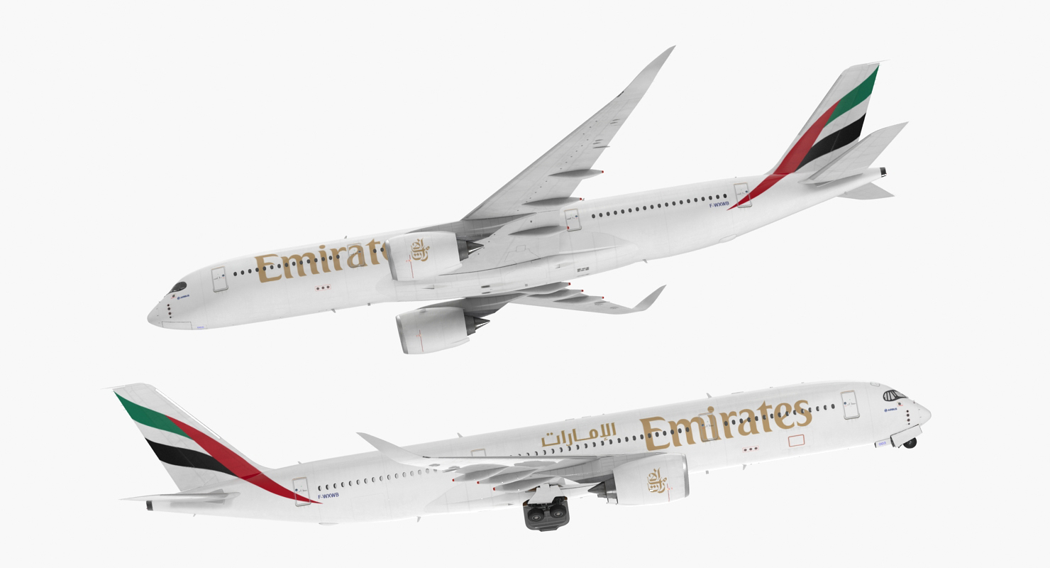 3D Airbus A350 900 Emirates Air Line model