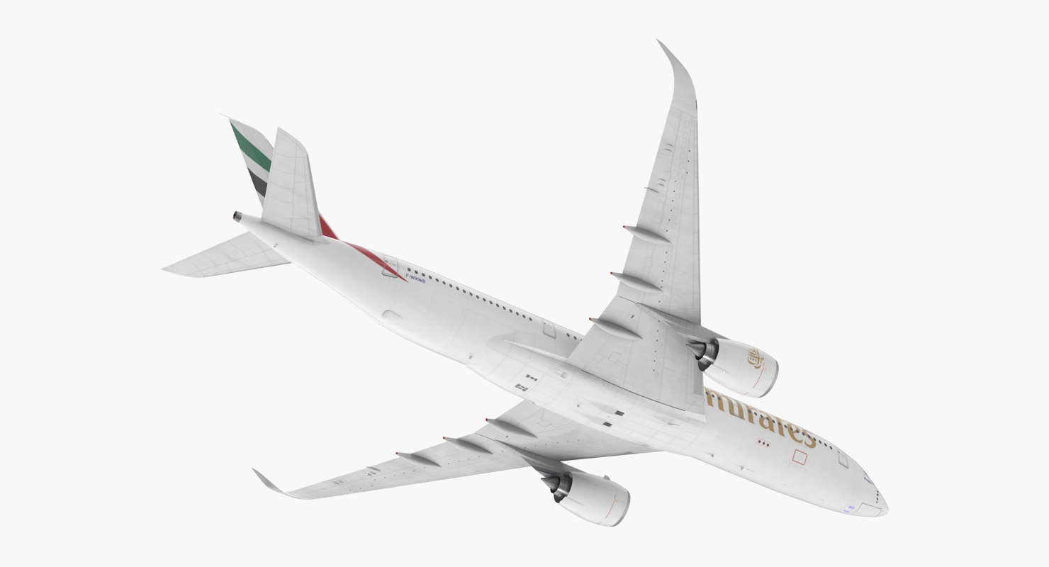 3D Airbus A350 900 Emirates Air Line model