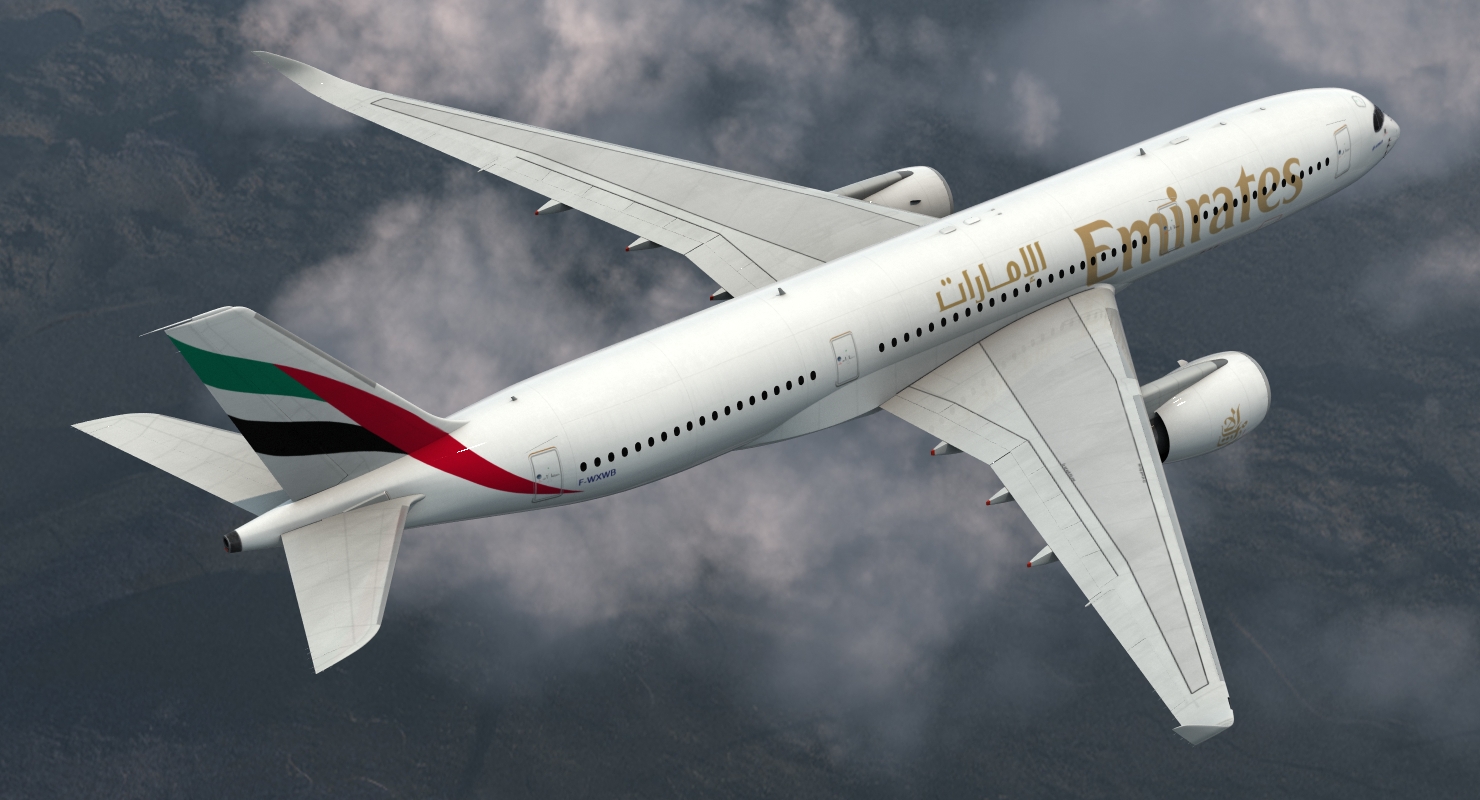 3D Airbus A350 900 Emirates Air Line model