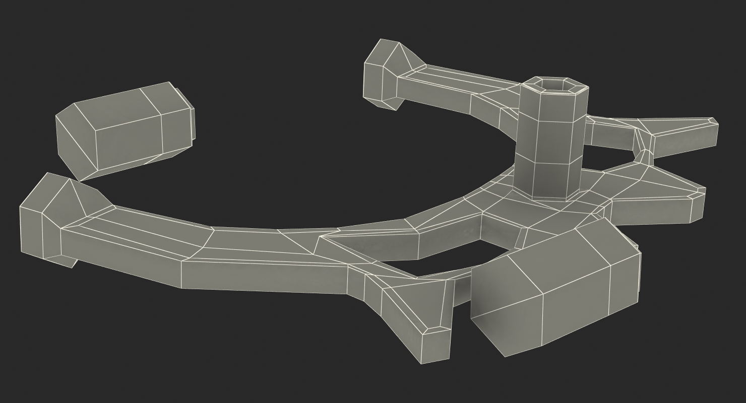 Cue Rest Brass Head 3D model