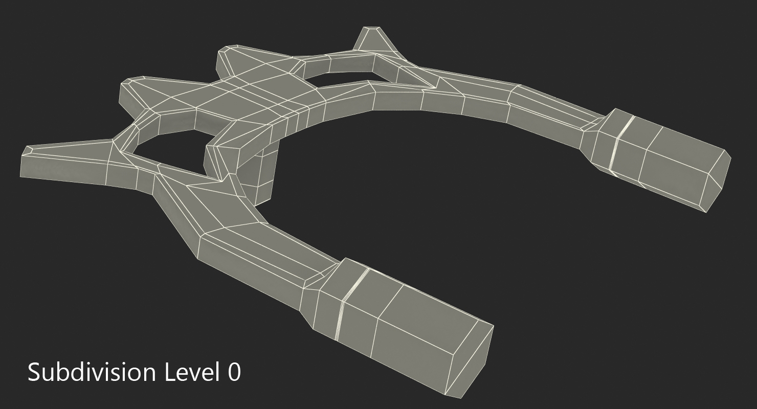 Cue Rest Brass Head 3D model