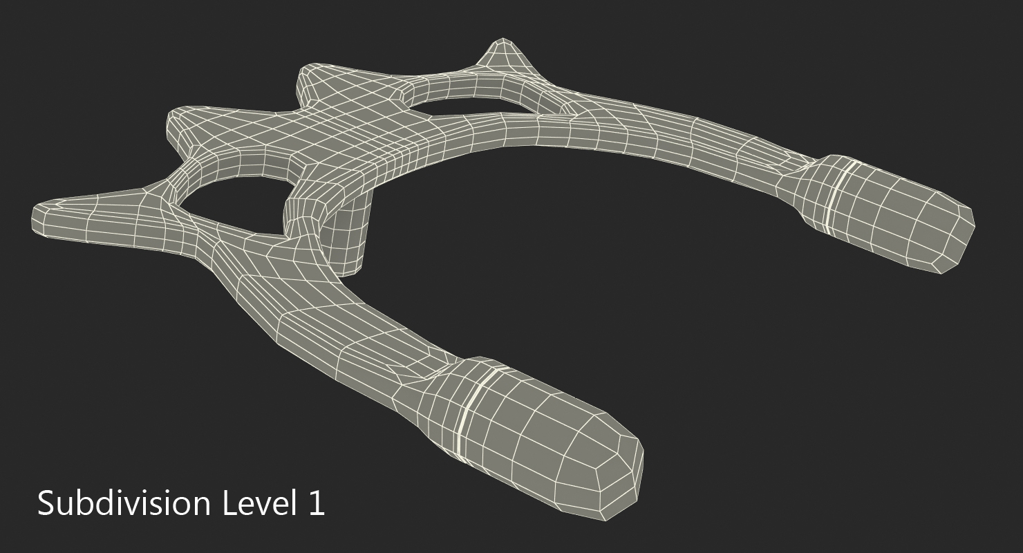 Cue Rest Brass Head 3D model