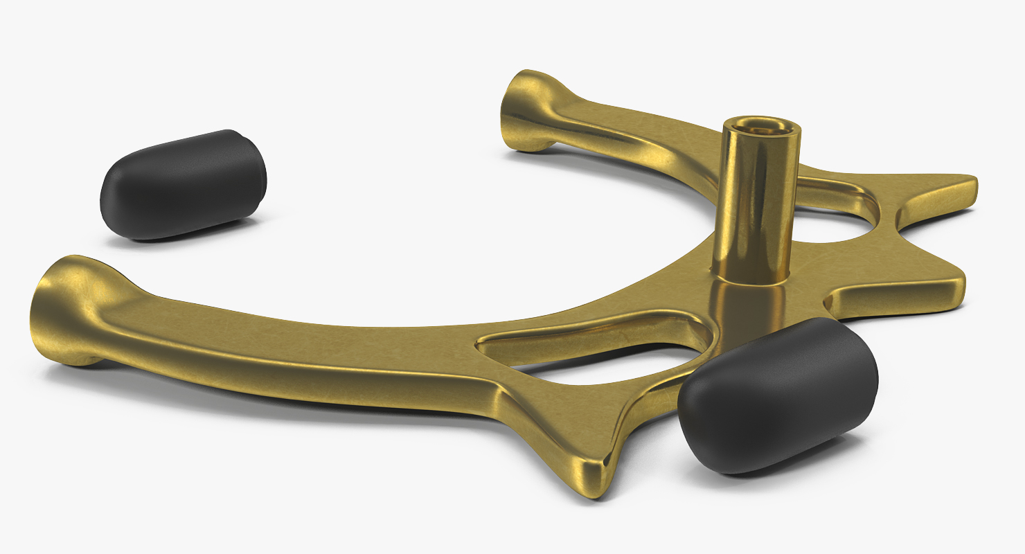 Cue Rest Brass Head 3D model