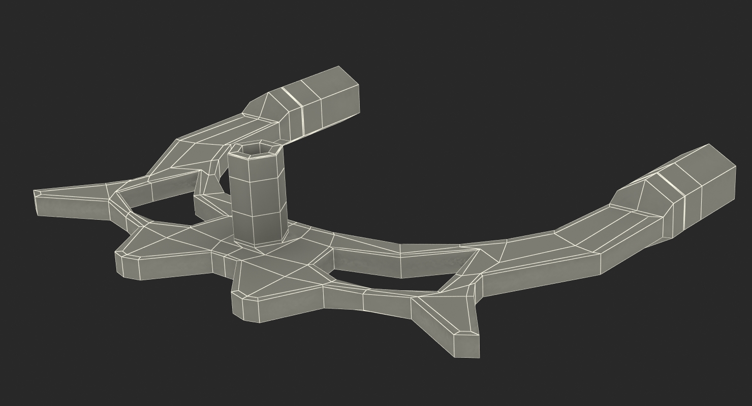 Cue Rest Brass Head 3D model