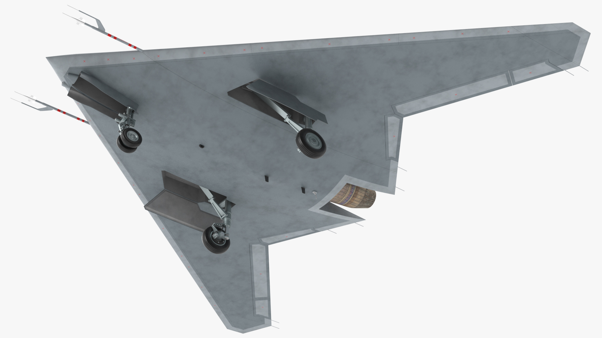 3D model Russian Heavy Strike Unmanned Bomber S-70 Okhotnik