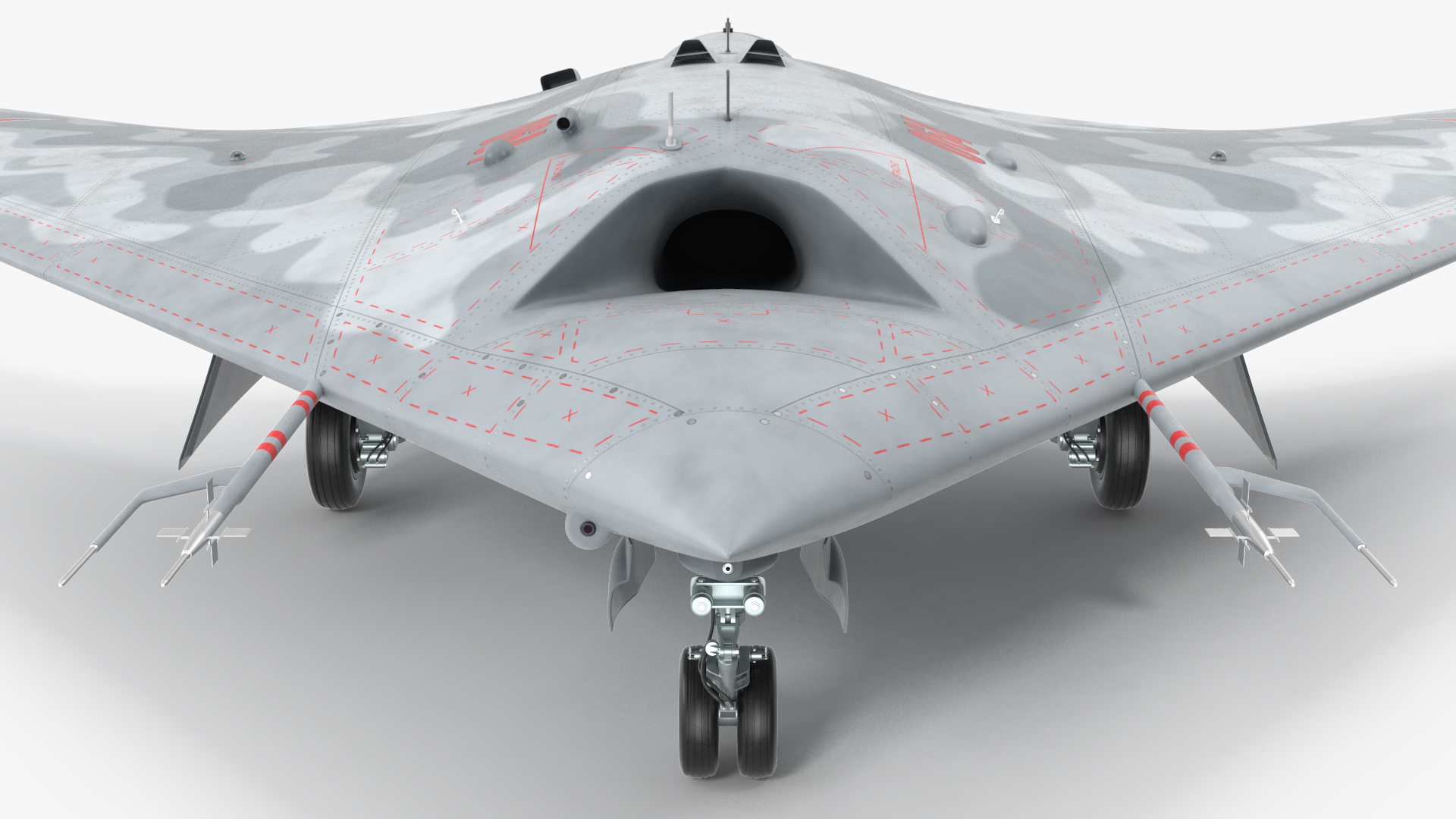 3D model Russian Heavy Strike Unmanned Bomber S-70 Okhotnik